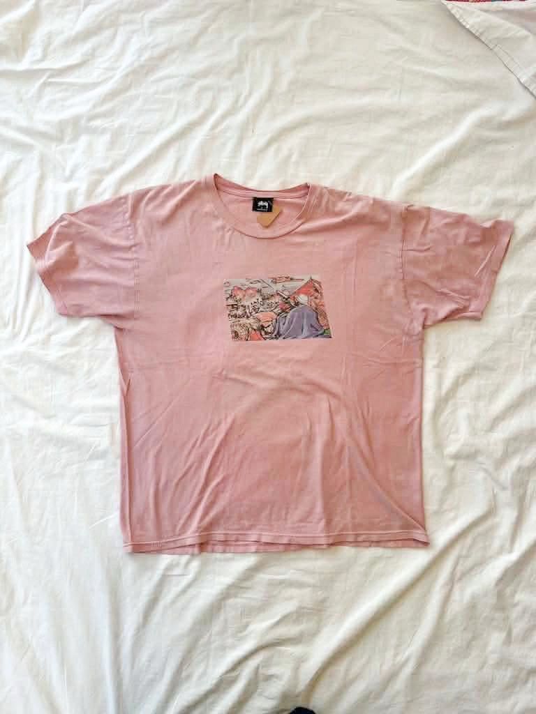 Stussy Haile Selaisse graphic pink t-shirt Size US L / EU 52-54 / 3 - 1 Thumbnail