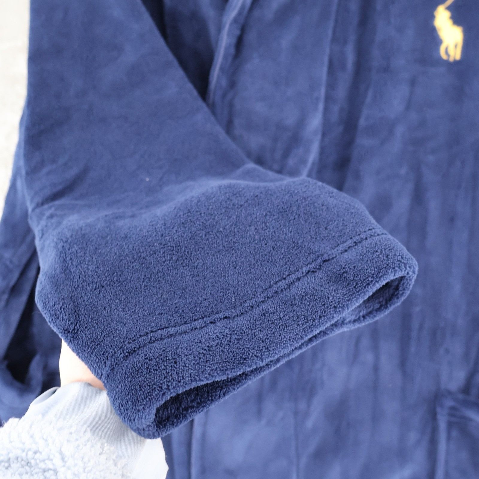 Polo Ralph Lauren Polo Ralph Lauren Robe Unisex L/XL Blue Plush Fleece Cozy Size 46 - 11 Thumbnail