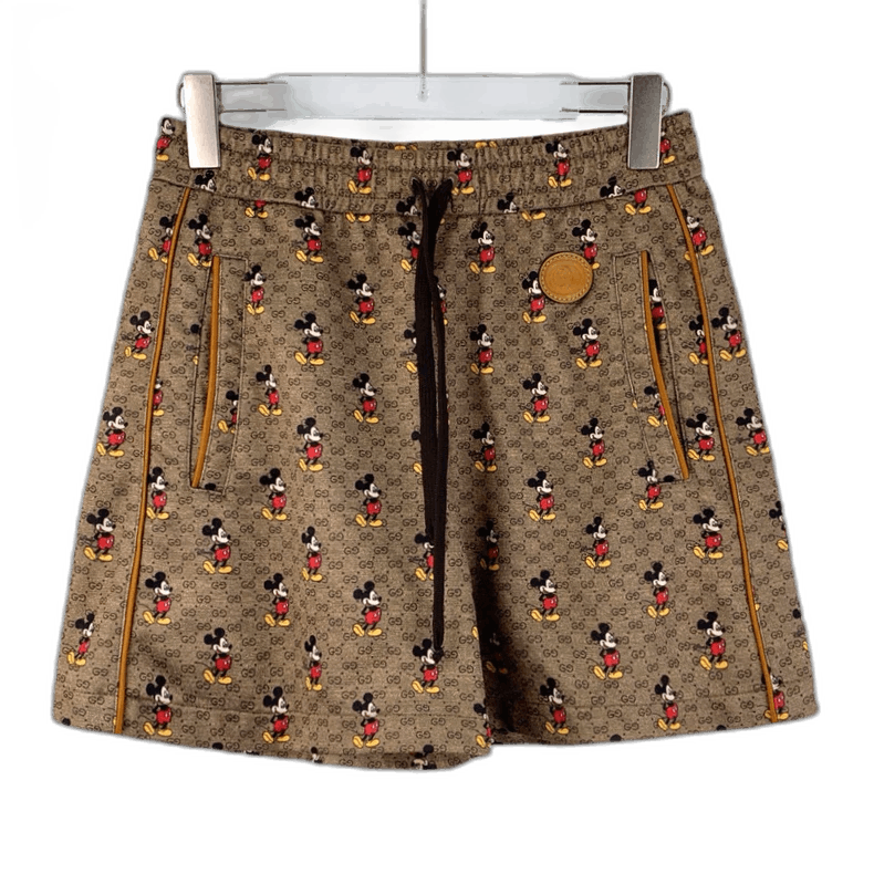 Gucci Gucci x Disney Brown Mickey Mouse Print Shorts-2506 Size 22" - 1 Thumbnail