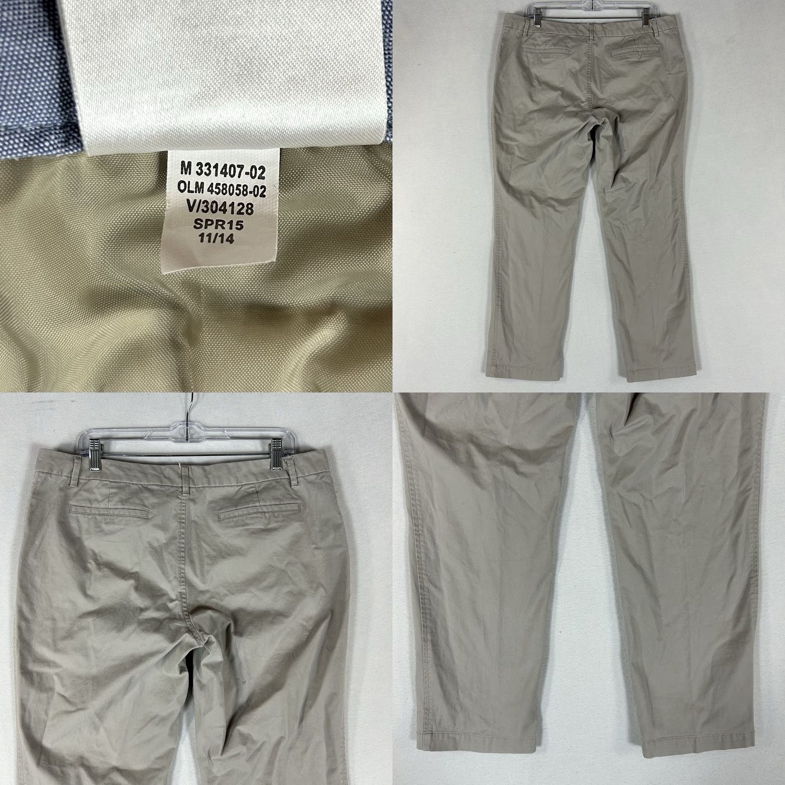 Banana Republic Banana Republic Pants Womens Size 14 Beige Straight Leg Stretch Trouser Shirt? Size 36" / US 14 / IT 50 - 8 Thumbnail