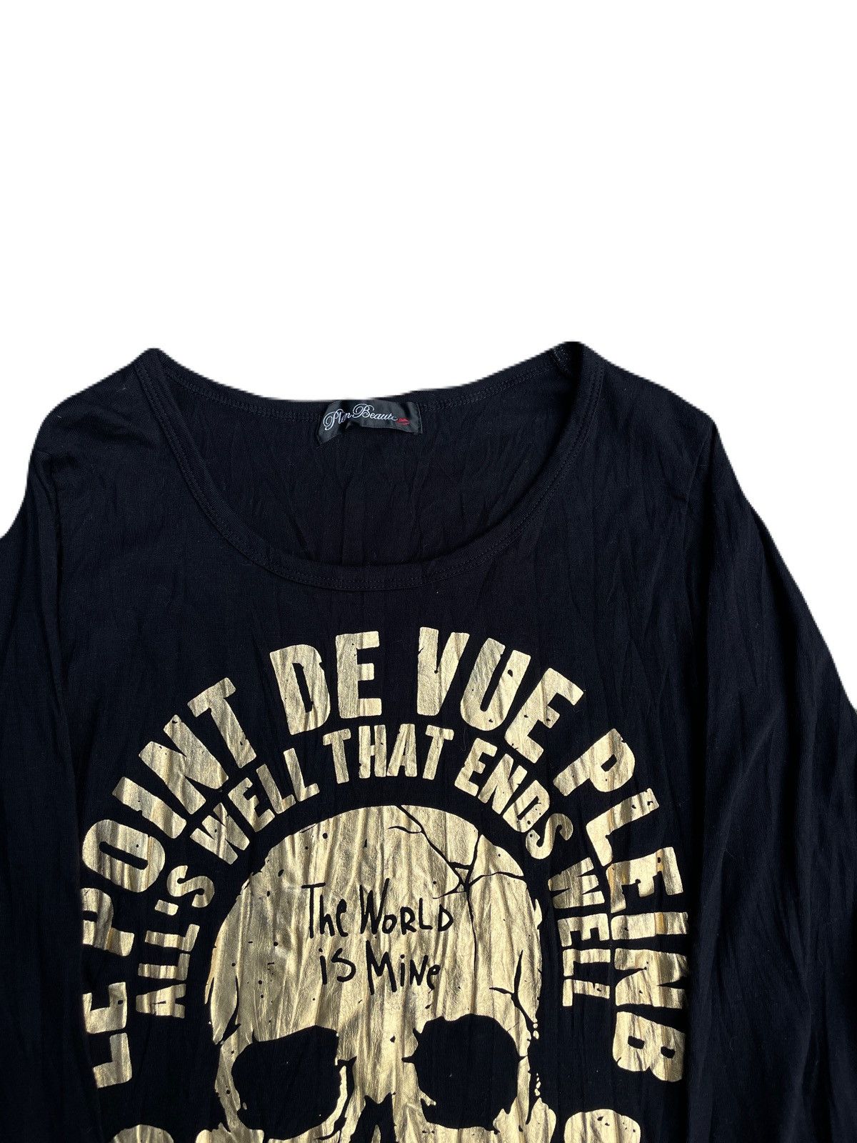 If Six Was Nine 2000s Japanese archive Glitter Skull Poem Long Sleeve Tee Size US XS / EU 42 / 0 - 5 Thumbnail