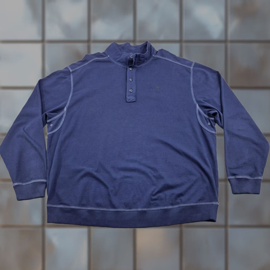 Tommy Bahama Tommy Bahama Shirt Mens 2XL Blue Pro Leisure Sweatshirt Henley Relax Long Sleeve Size US XXL / EU 58 / 5 - 1 Thumbnail