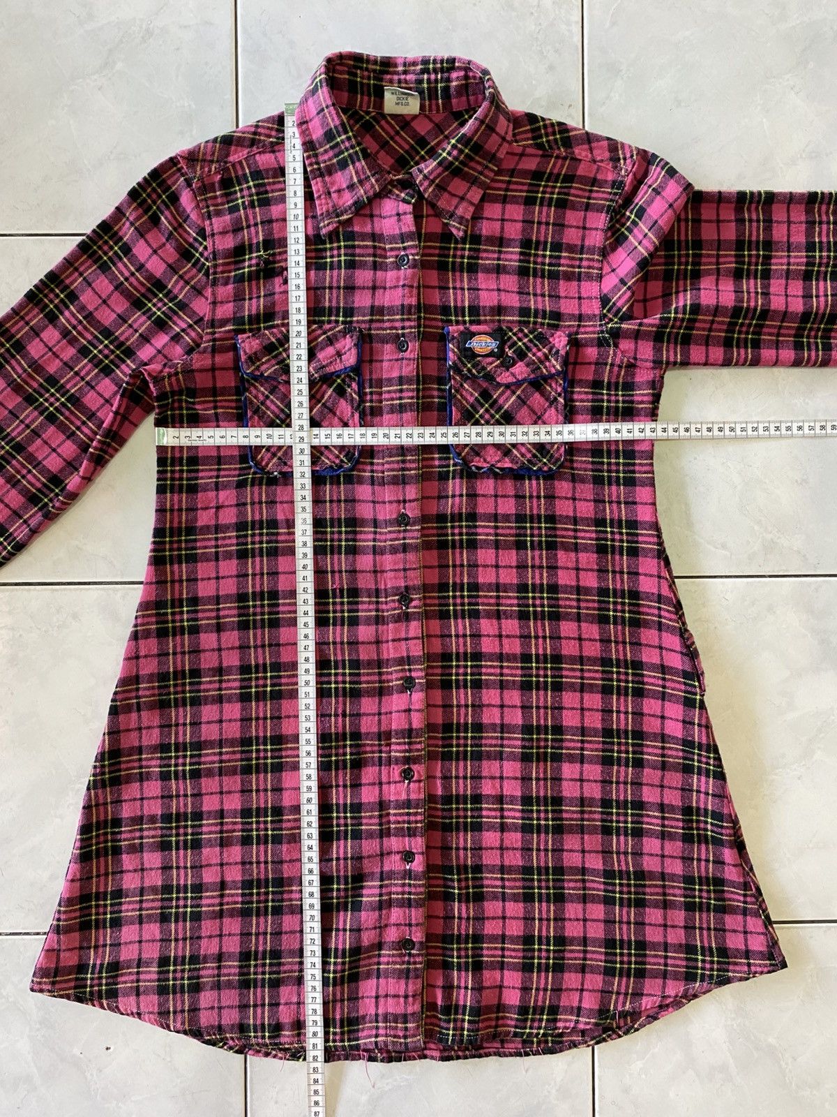 Dickies Dickies Pink Plaid Grunge Flannel Shirt Vintage Workwear Size ONE SIZE - 23 Thumbnail