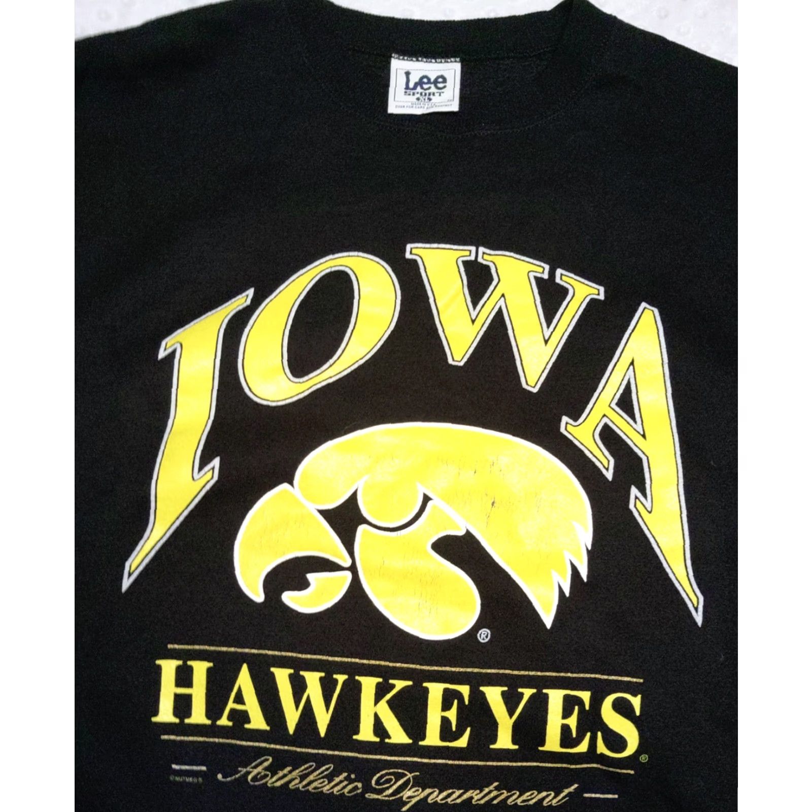 Lee VINTAGE Lee Sport Iowa Hawkeyes Pullover Sweatshirt Crewneck XL Black USA Size US XL / EU 56 / 4 - 4 Thumbnail