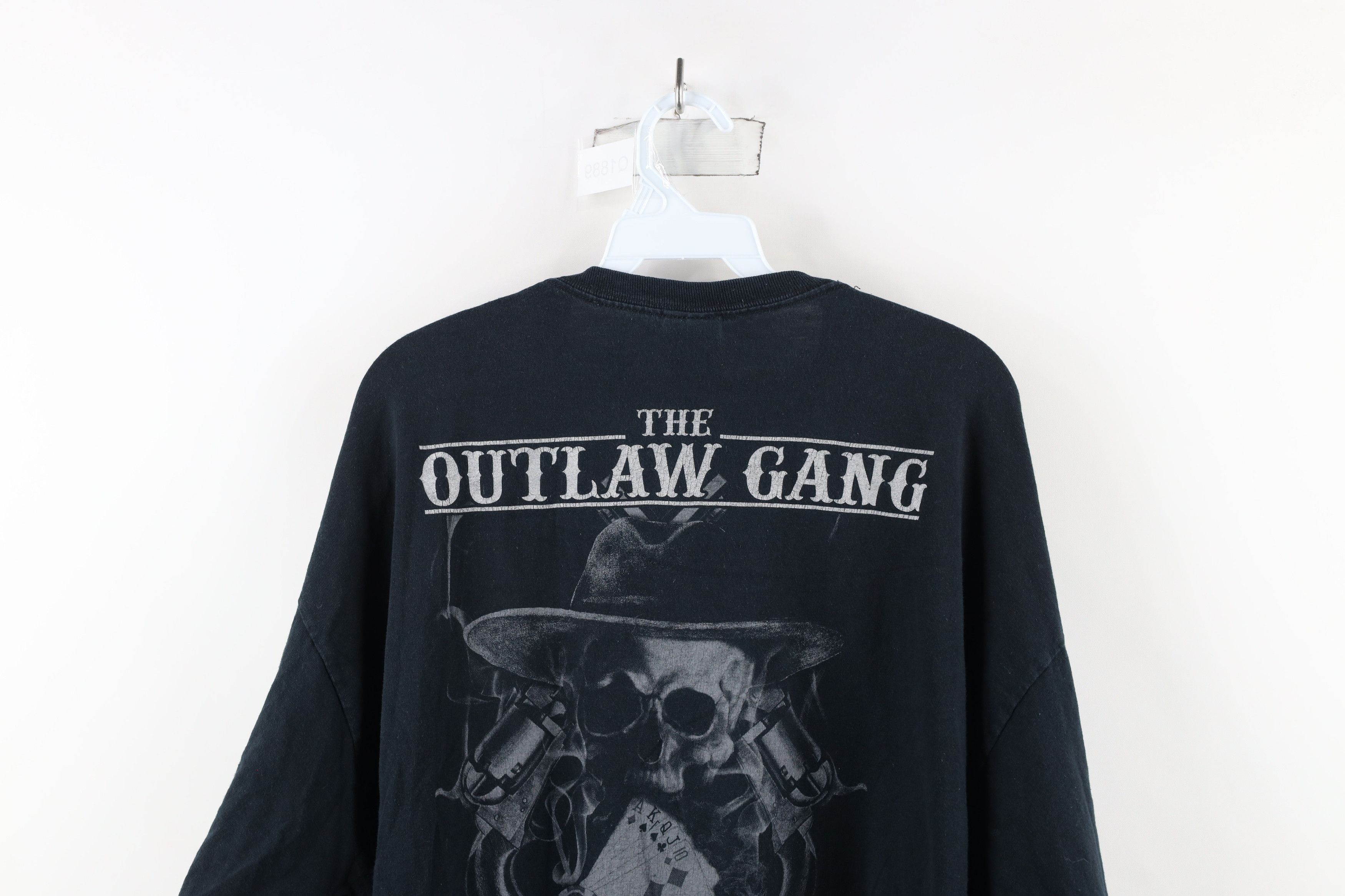 Vintage Vintage Streetwear Gang Skull Guns Long Sleeve T-Shirt Size US XXL / EU 58 / 5 - 12 Thumbnail