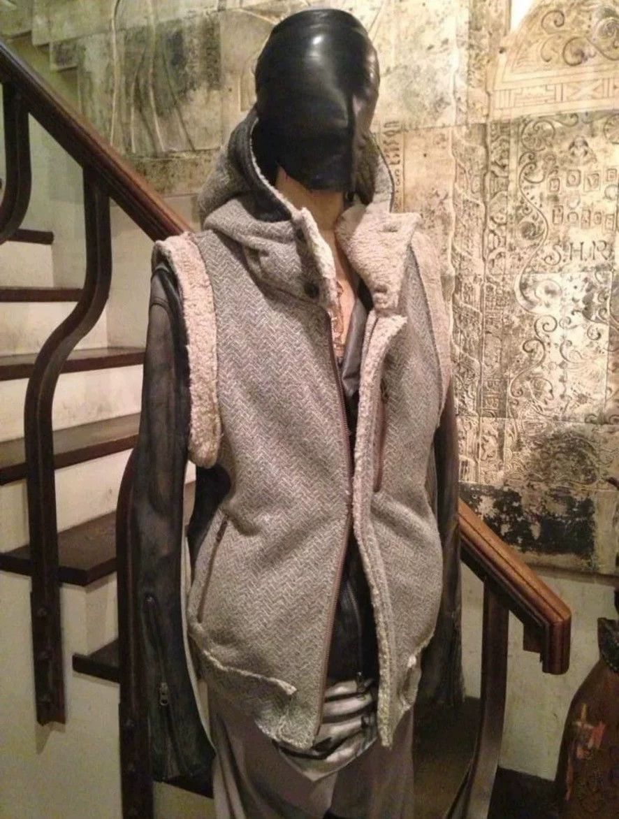 Share Spirit Homme Share Spirit Gray Hooded Fleece Vest Size XS / US 0-2 / IT 36-38 - 1 Thumbnail