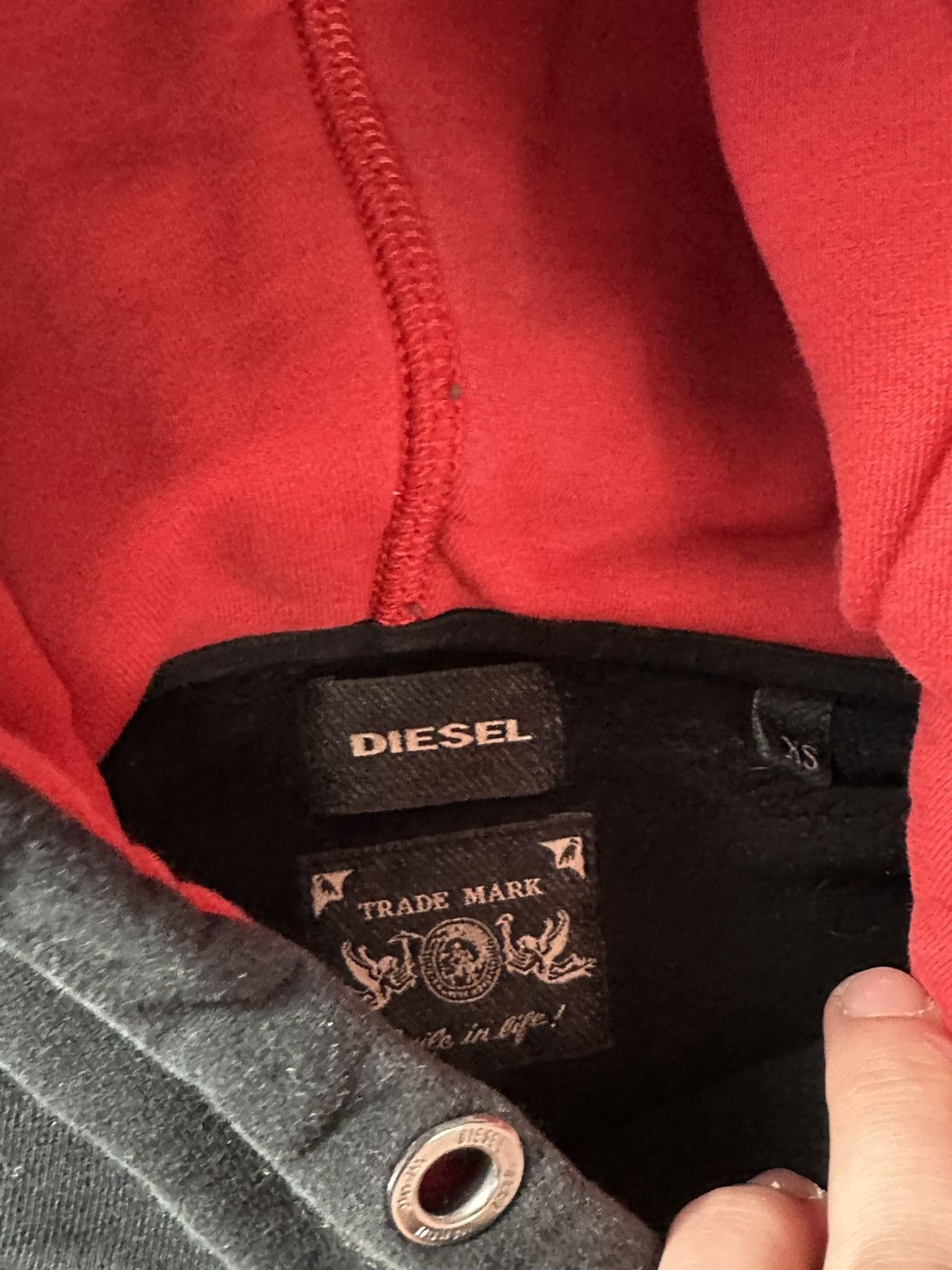 Diesel × Vintage 🚨Vintage Diesel Big Logo Y2K 00s Boxy Hoodie Hype Rare Size US XS / EU 42 / 0 - 4 Thumbnail