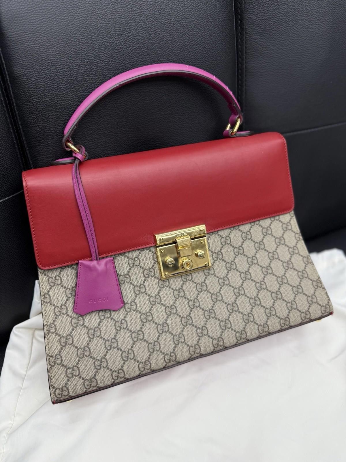 Gucci Gucci GG Supreme Handbag Shoulder Bag Padlock Purse $2300 Size ONE SIZE - 1 Thumbnail