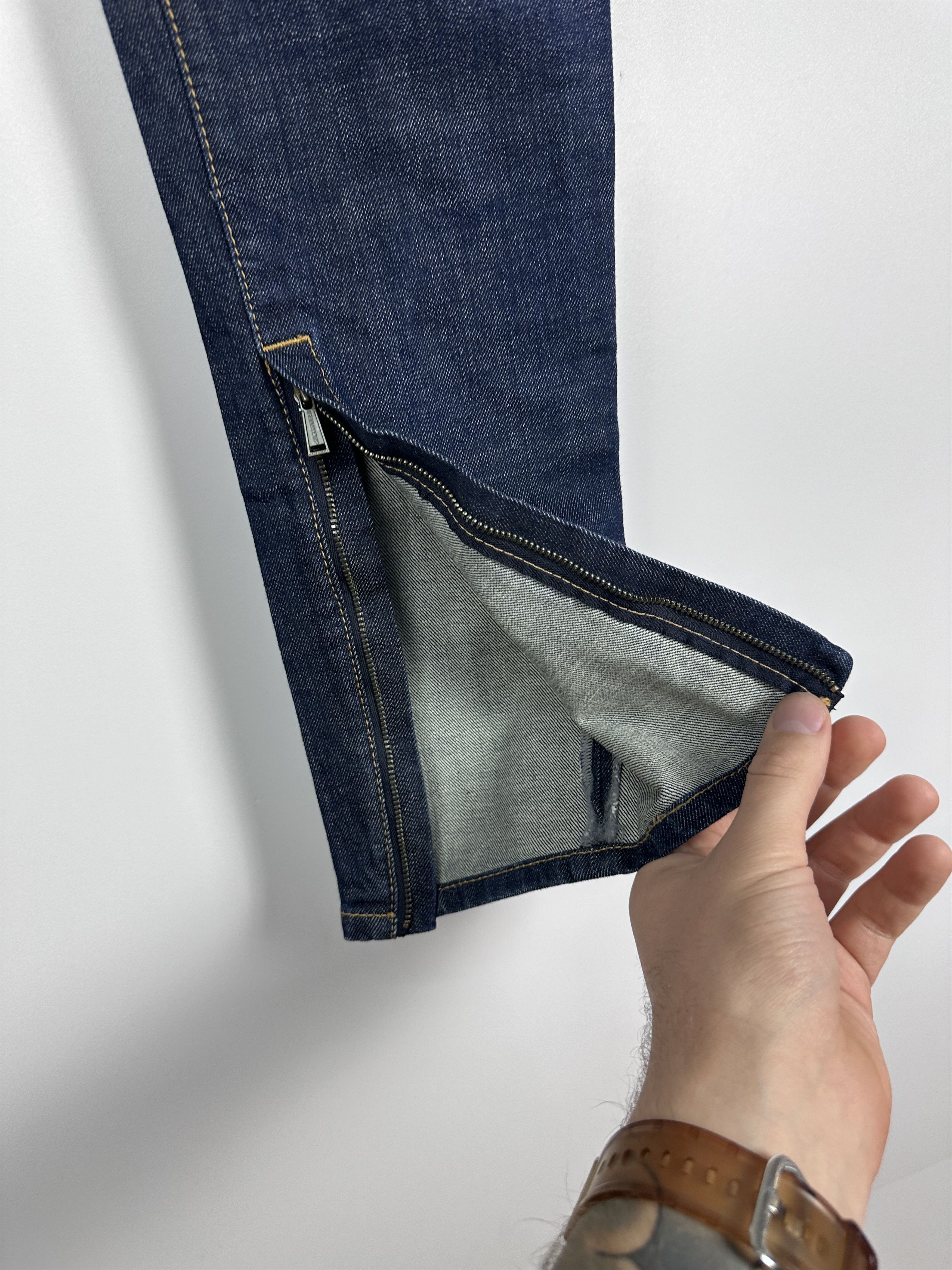 Designer × Dsquared2 DSQUARED2 SKINNY JEAN Blue Denim Slim Fit Ankle Zip Jeans Size 42" / US 20 - 5 Thumbnail