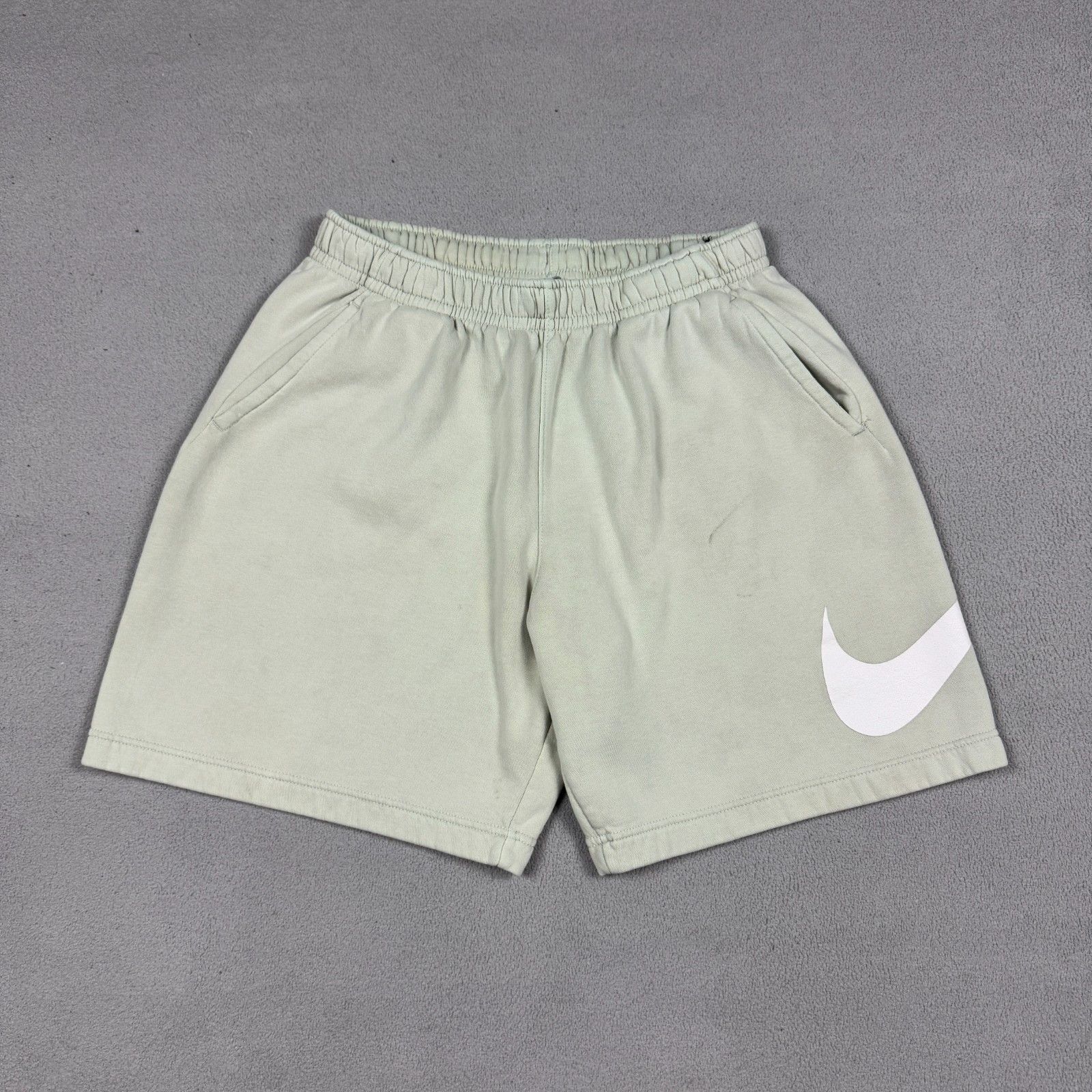 Nike Nike Club Fleece Shorts Big Swoosh Logo Cream Beige L Size US 34 / EU 50 - 5 Thumbnail
