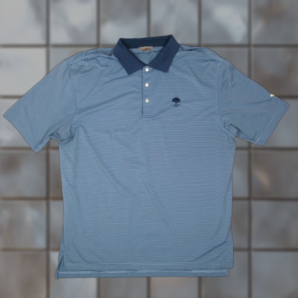 Peter Millar Peter Millar Polo Shirt Mens XL Blue Striped Summer Comfort Golf Size US XL / EU 56 / 4 - 1 Thumbnail