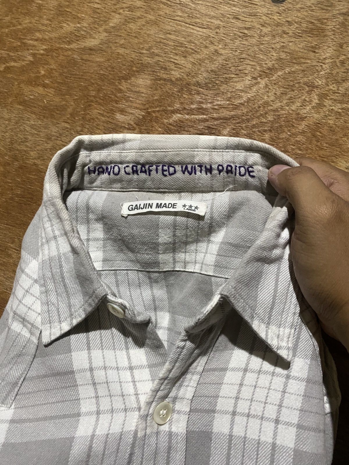 Japanese Brand Gaijin made handcrafted with pride plaid flannelshirt Size US L / EU 52-54 / 3 - 5 Thumbnail