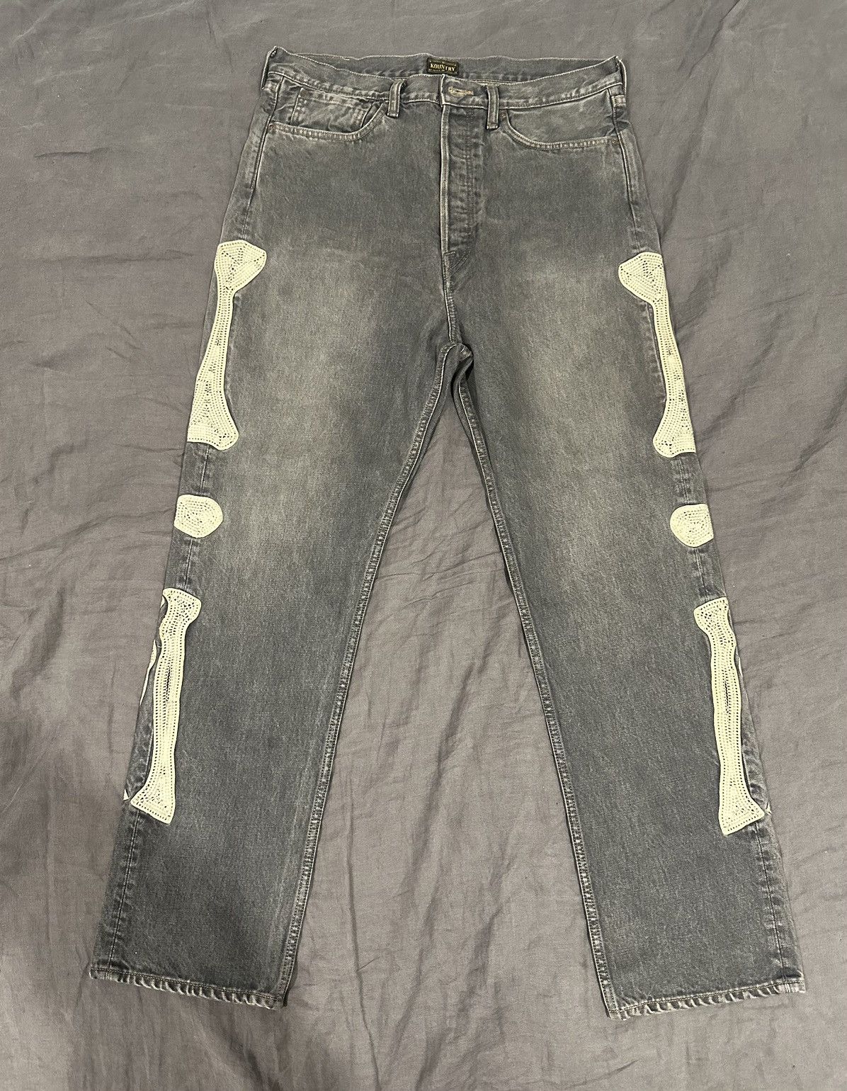 Kapital Kapital Slim-Fit Embroidered Denim Jeans Size US 34 / EU 50 - 1 Thumbnail