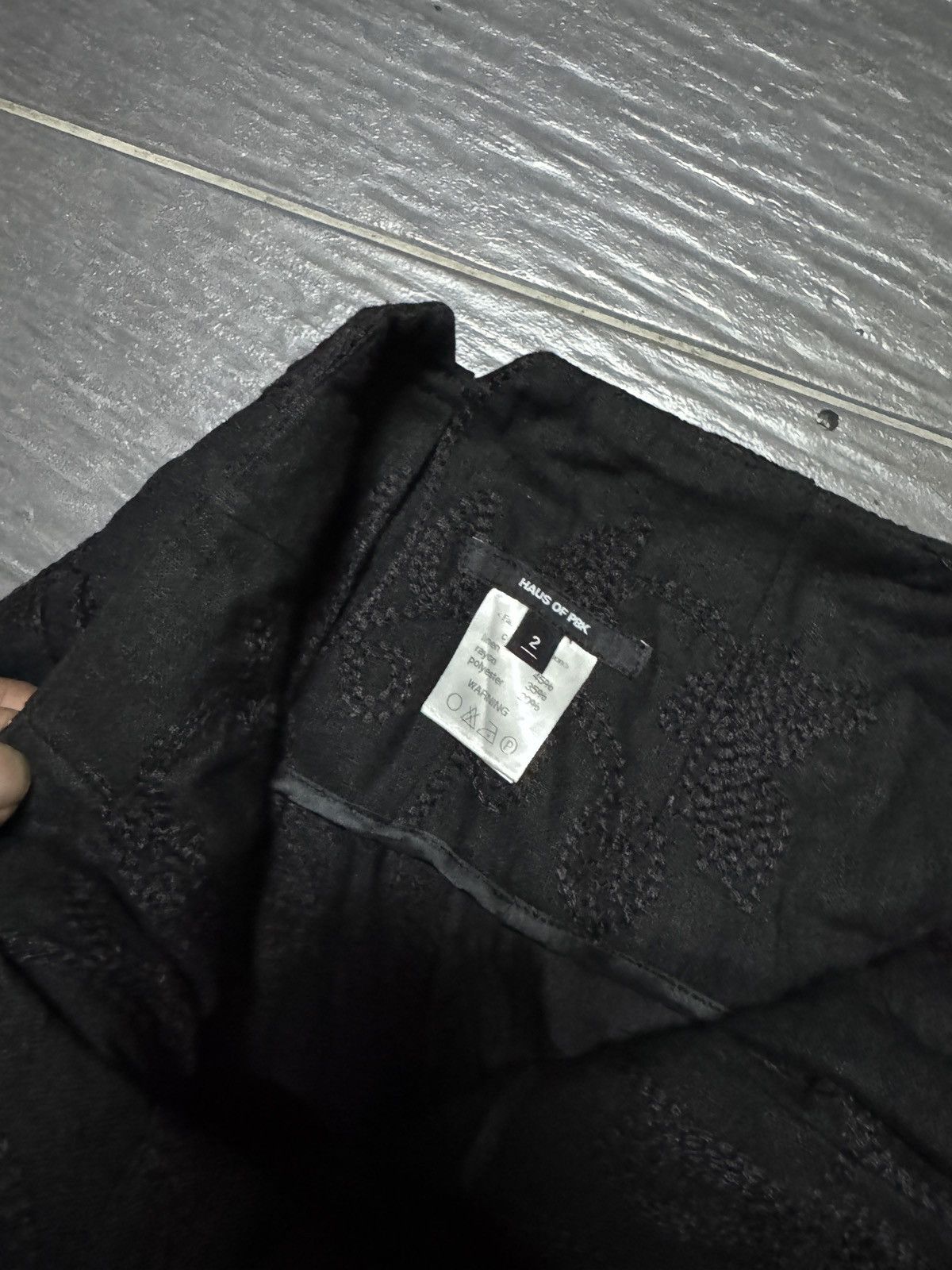 Designer HAUS OF PBK LINEN EMBROIDERY TROUSER Size US 31 - 4 Thumbnail