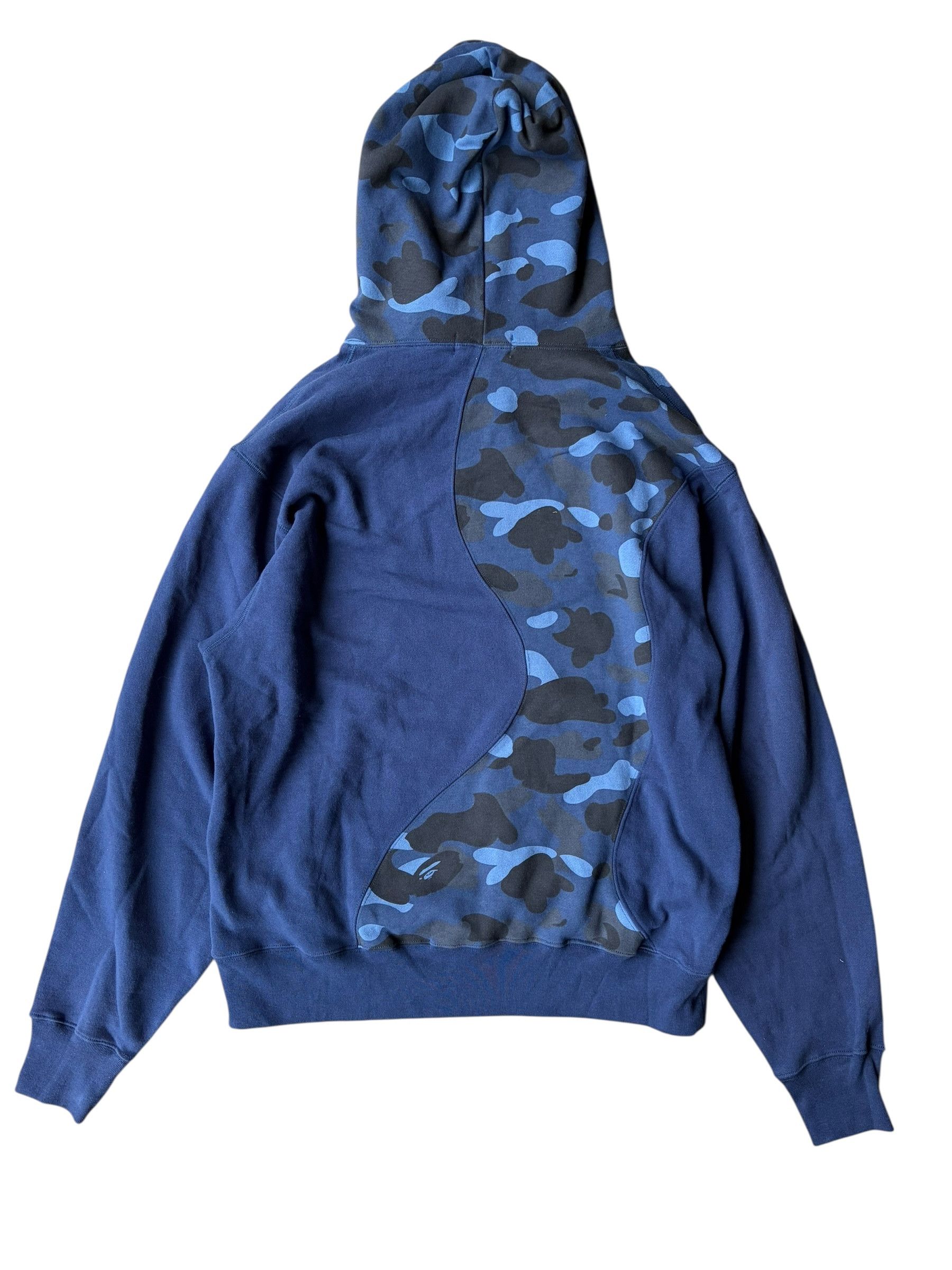 Bape Bape Blue Camo College Logo Hoodie Size US L / EU 52-54 / 3 - 2 Thumbnail