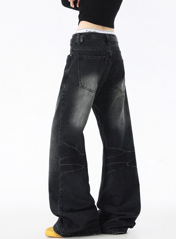 Vintage Men's high street distressed loose flared jeans Size US 32 / EU 48 - 4 Thumbnail