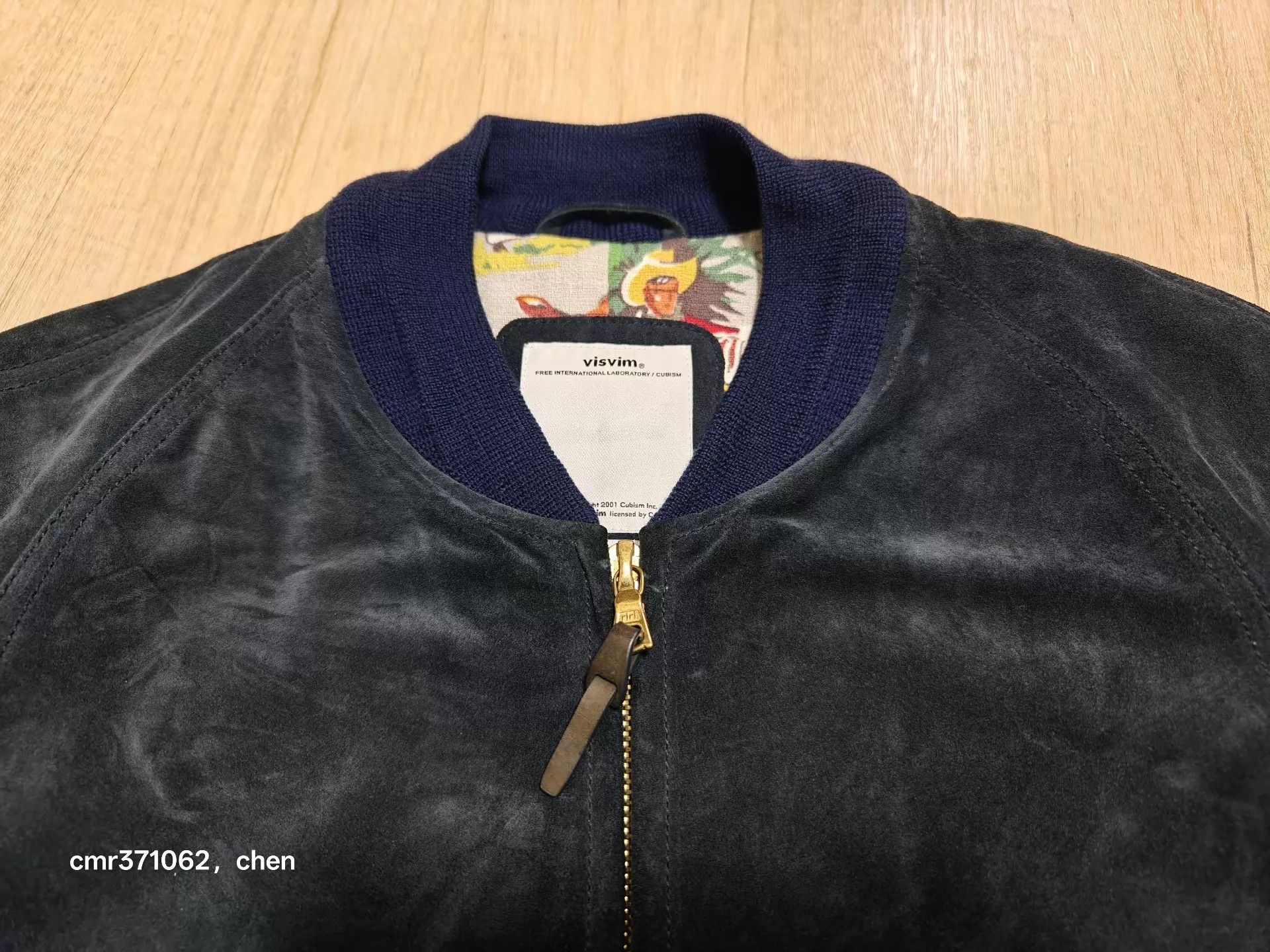 Visvim visvim 14AW Varsity Jkt Navy Sz2 Riri Zip Leather Size US M / EU 48-50 / 2 - 3 Thumbnail