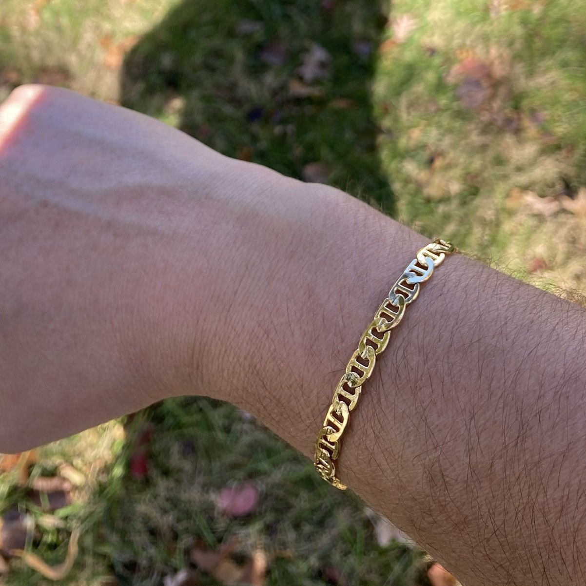 Jewelry Gold Bracelet Mariner Link 8in 6mm Size ONE SIZE - 3 Thumbnail