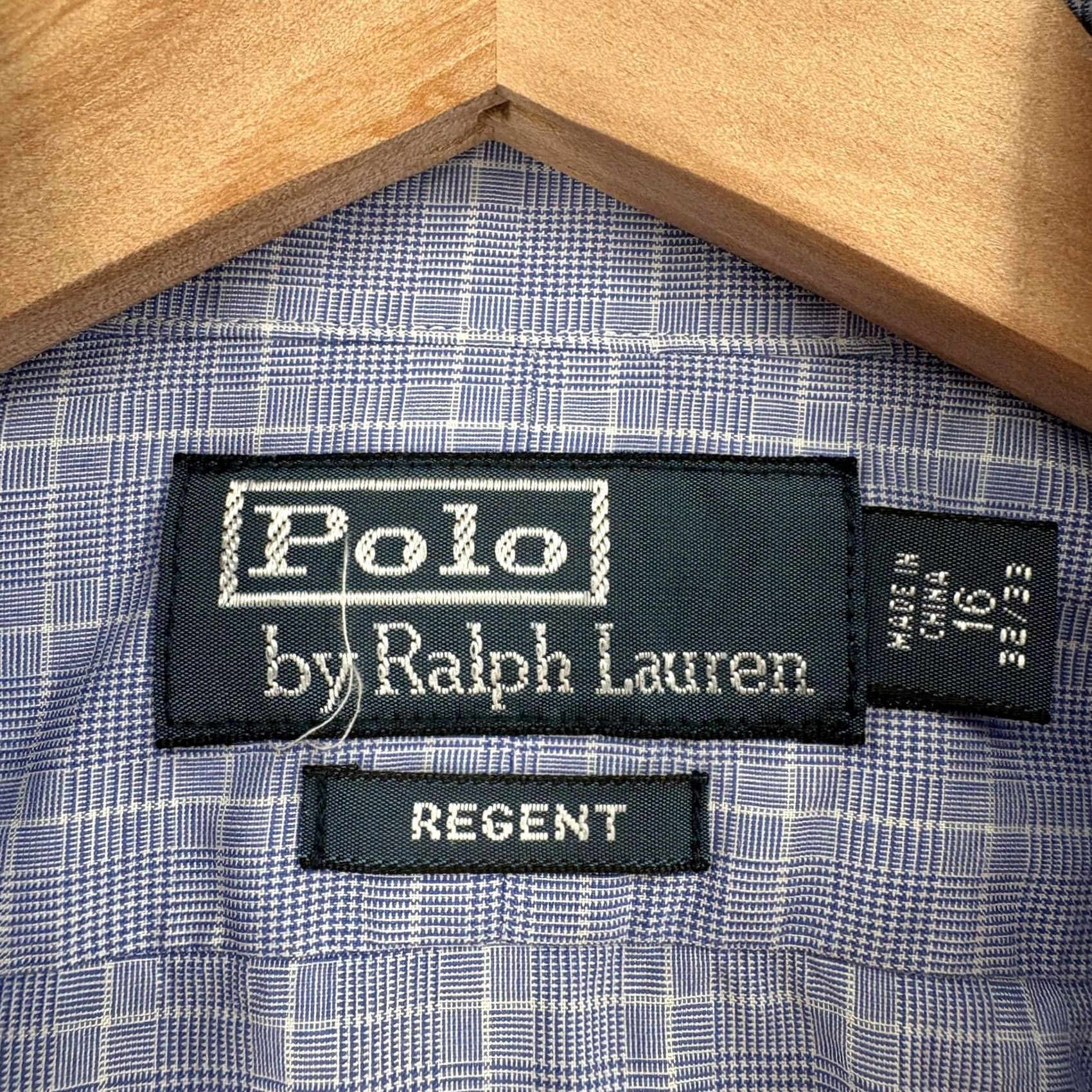 Polo Ralph Lauren Polo Ralph Lauren Dress Shirt Mens 16 36/37 Blue Check Classic Cotton Business Shirt Mens Blue Check Dress Shirt Size 42R - 4 Thumbnail
