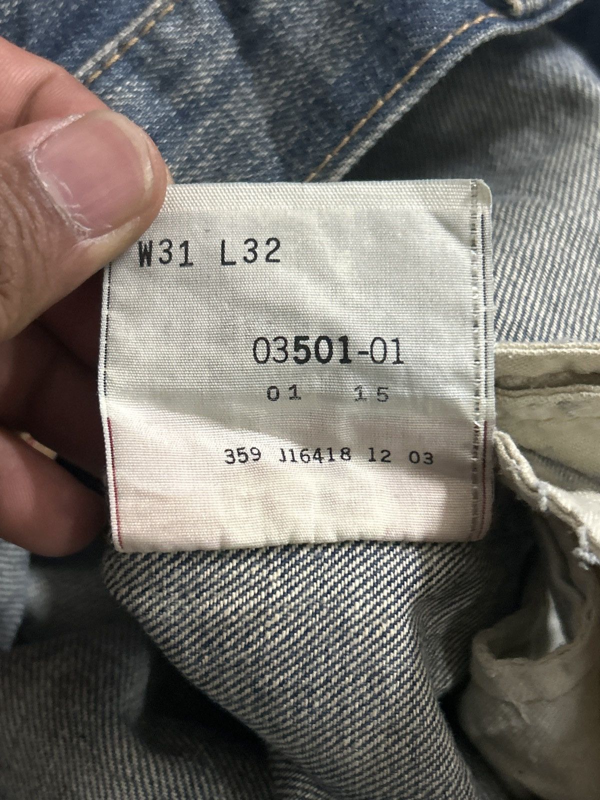 Levi's Levis 501 Japan Made Ripped Jeans Vintage Denim Size US 31 - 14 Thumbnail
