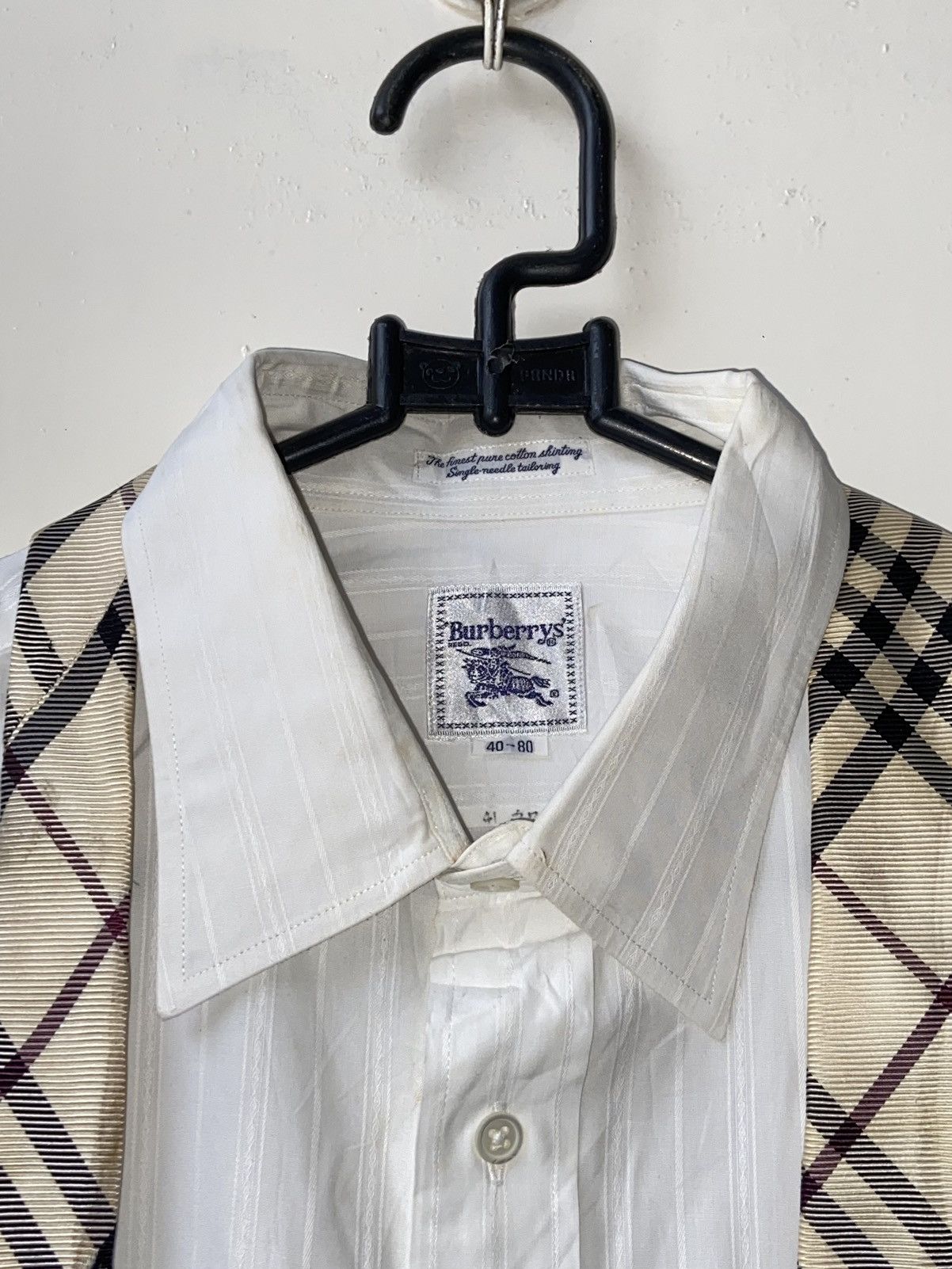 Burberry BURBERRYS White Shirt Tie Size US M / EU 48-50 / 2 - 5 Thumbnail