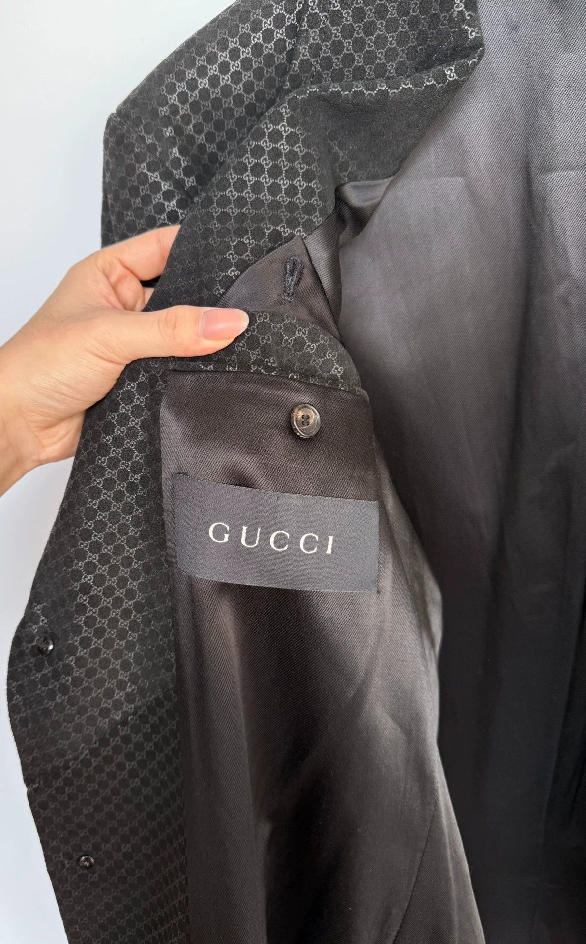 Gucci Gucci Full GG Suede Leather Blazer Jacket (Size 54) Size 54R - 7 Thumbnail