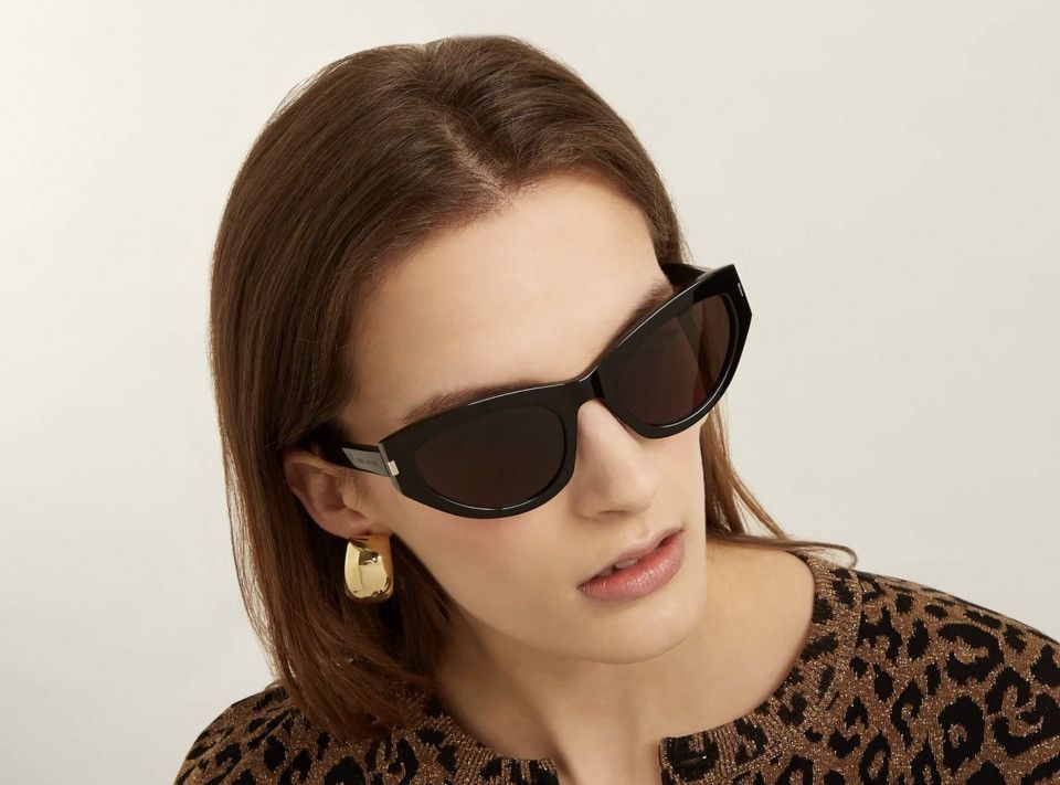 Saint Laurent Paris SL 215 GRACE Cat-Eye Sunglasses Size ONE SIZE - 4 Thumbnail