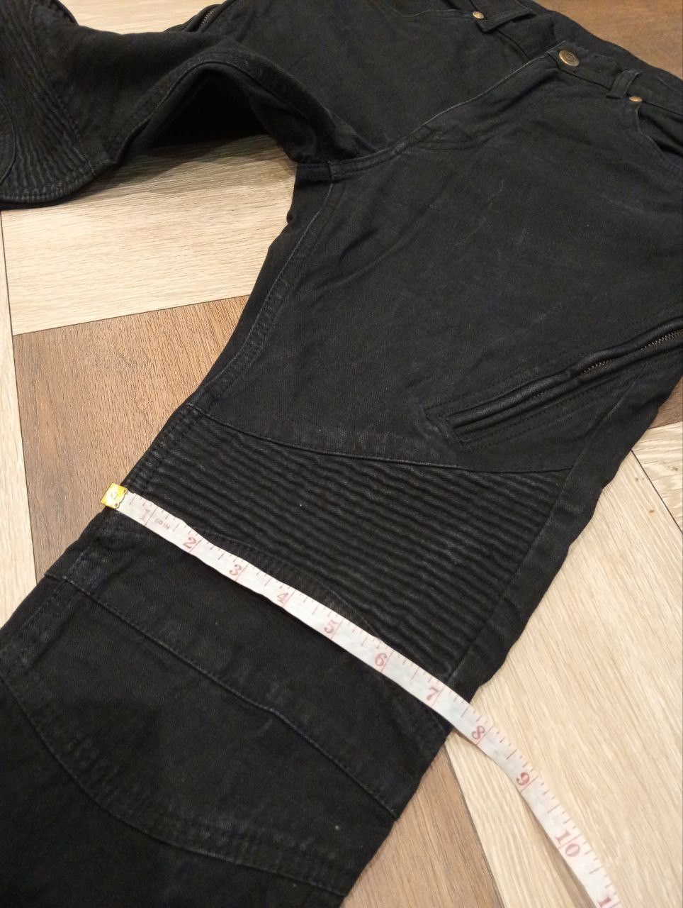 Japanese Brand JAPANESE 1 PIU 1 UGUALE 3 BIKER DENIM PANTS Size US 31 - 23 Thumbnail