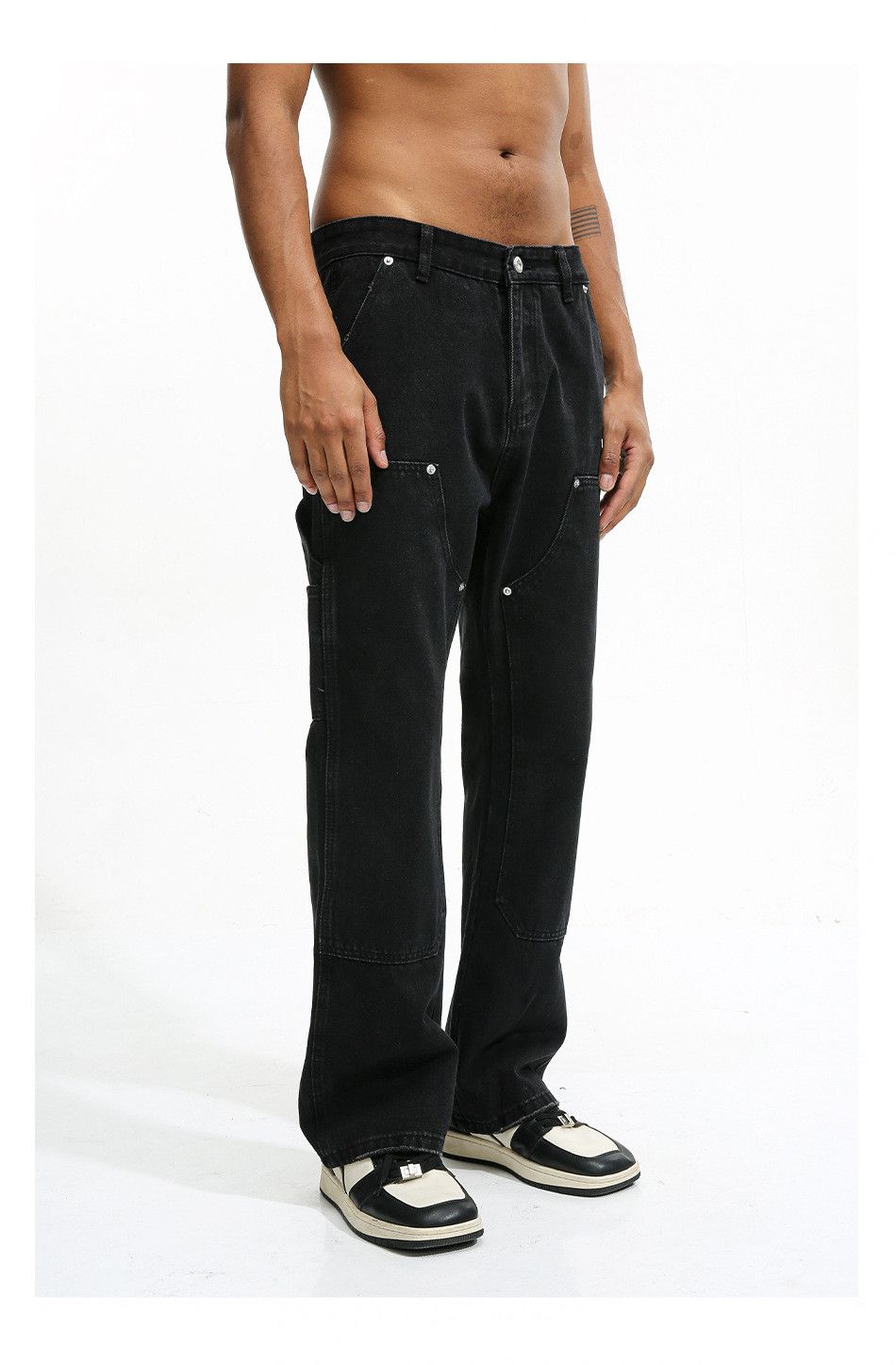 Jean × Vintage punk grunge faded double knee carpenter flared jeans Size US 28 / EU 44 - 1 Thumbnail