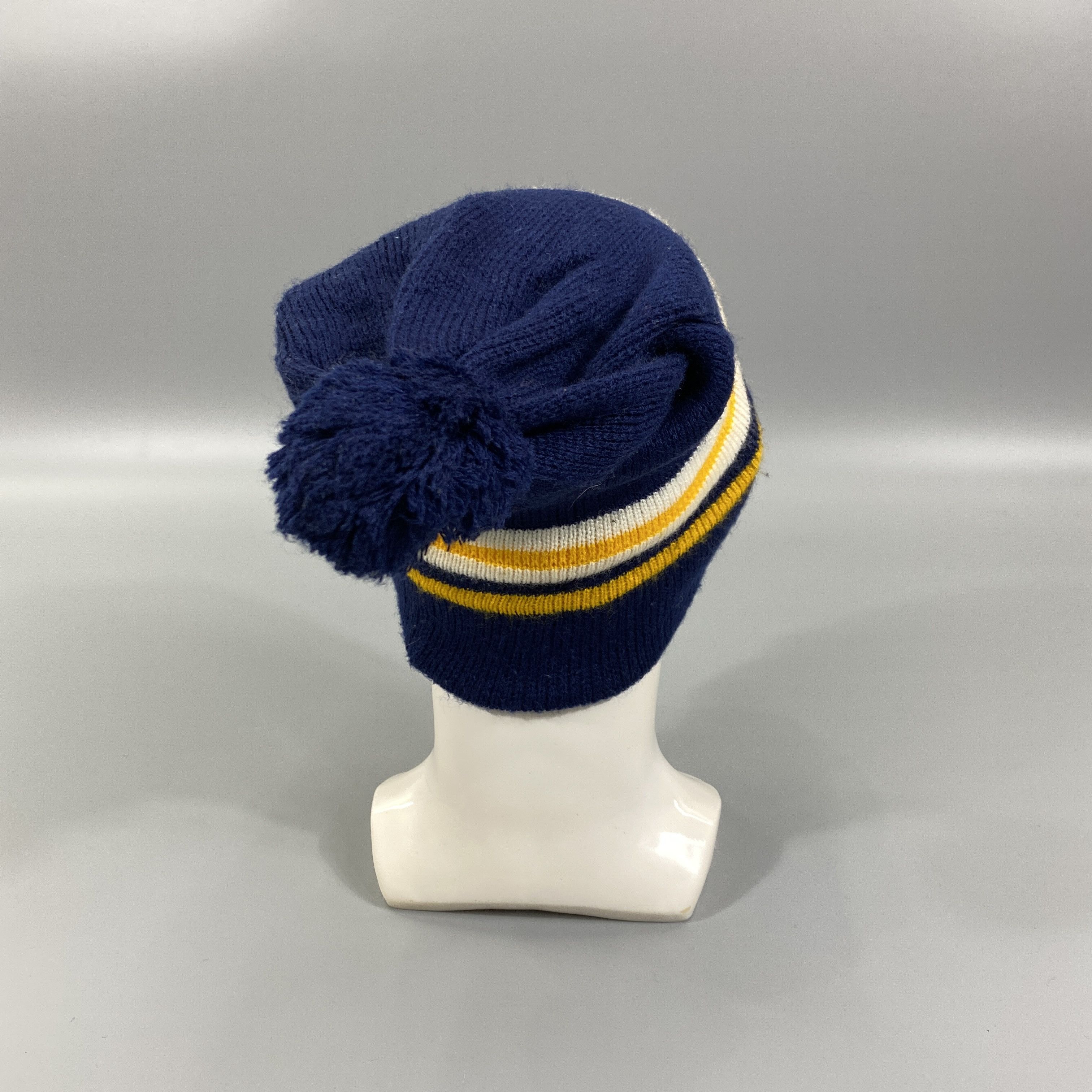 Japanese Brand Stripe Snow Cap Beanie Hat Pom Pom -BN902 Size ONE SIZE - 4 Thumbnail