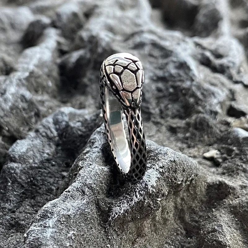 Jewelry × Vintage Ouroboros Snake Gothic Punk Ring Size ONE SIZE - 2 Thumbnail