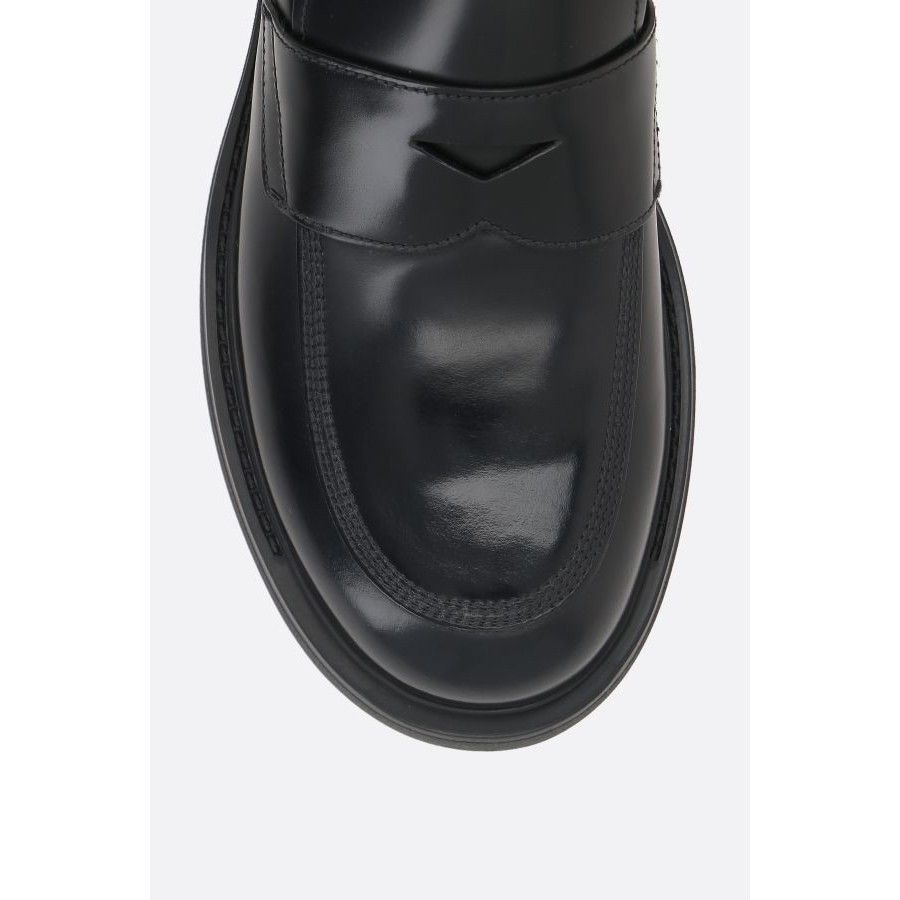 Prada PRADA Brushed Leather Black Loafers New & Authentic (Men's s Size US 6 / EU 39 - 5 Thumbnail