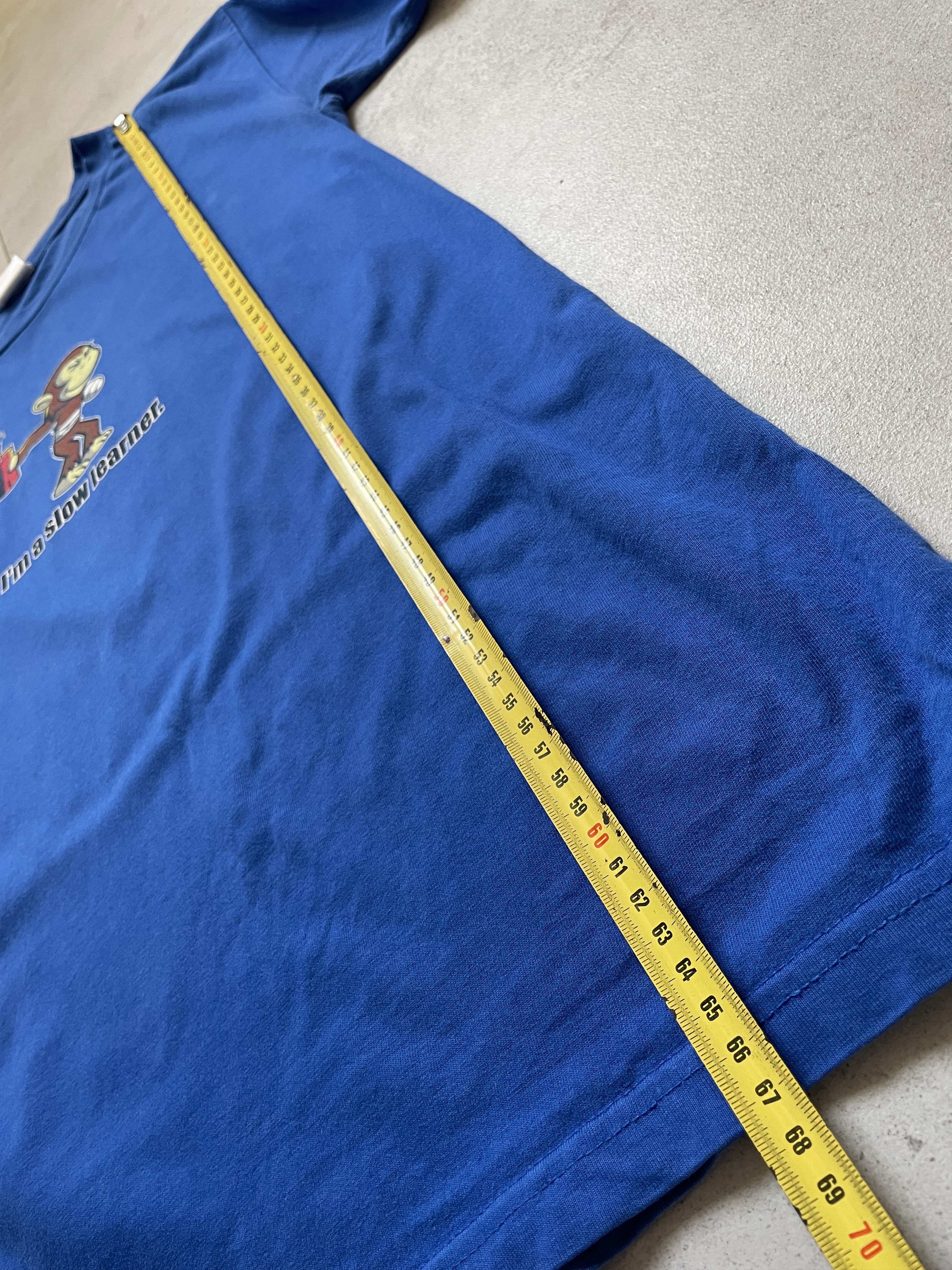 Vintage Y2K IM SLOW LERNER MONKEY BLUE BABY FIT TO THE EDGE TEE Size US S / EU 44-46 / 1 - 7 Thumbnail