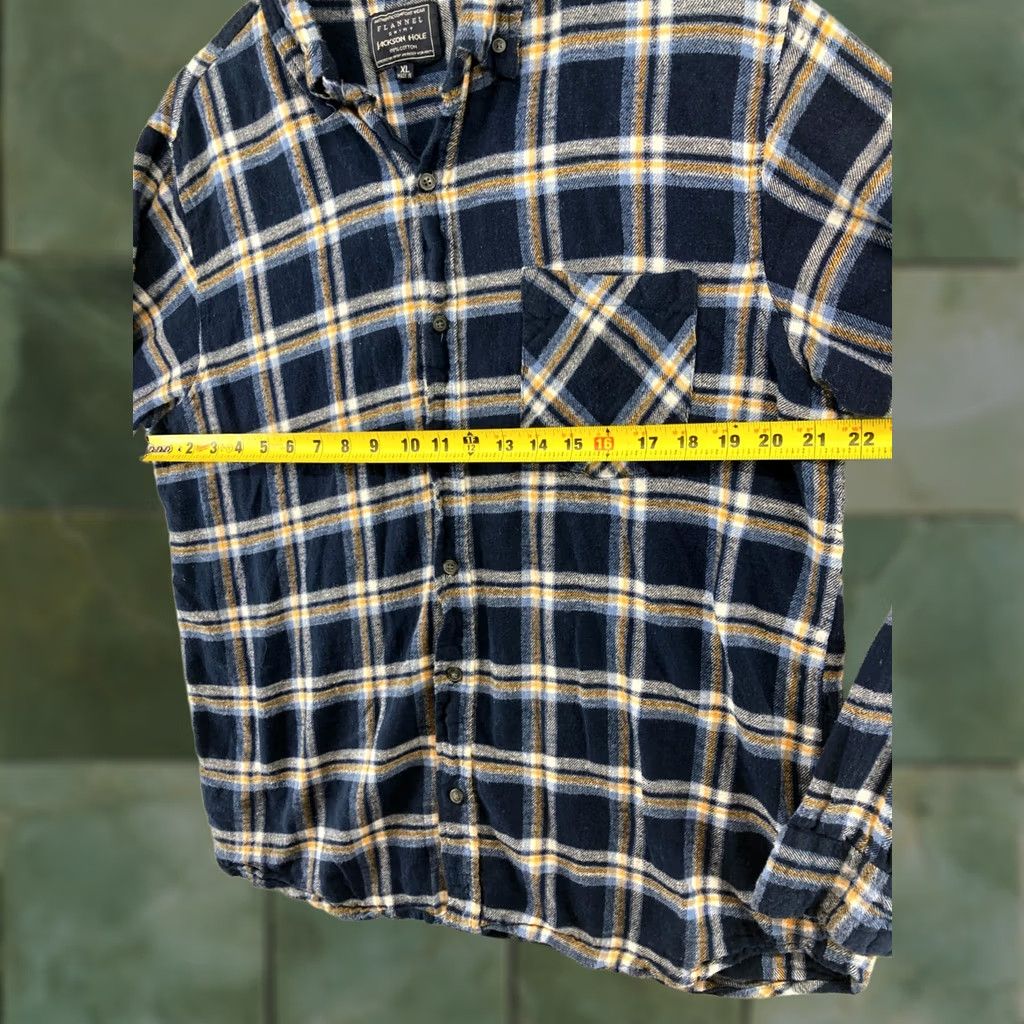 Vintage Jackson Hole Mens Shirt XL Blue Plaid Flannel Button-Up Shirt XL Blue Plaid Cotton Wool? Size US XL / EU 56 / 4 - 1 Thumbnail