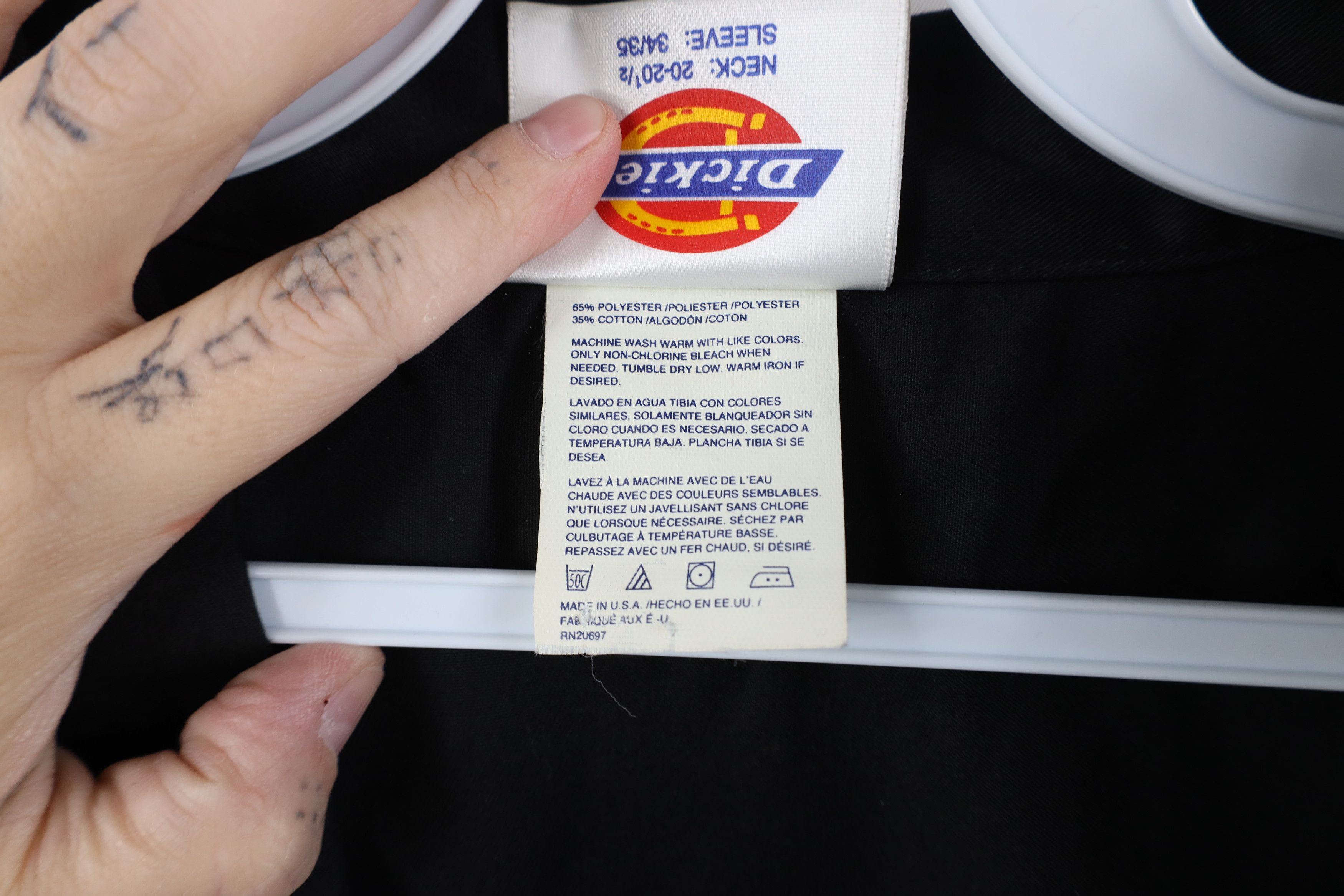 Dickies Vintage 90s Dickies Workwear Mechanic Button Shirt Black USA Size US XL / EU 56 / 4 - 8 Thumbnail