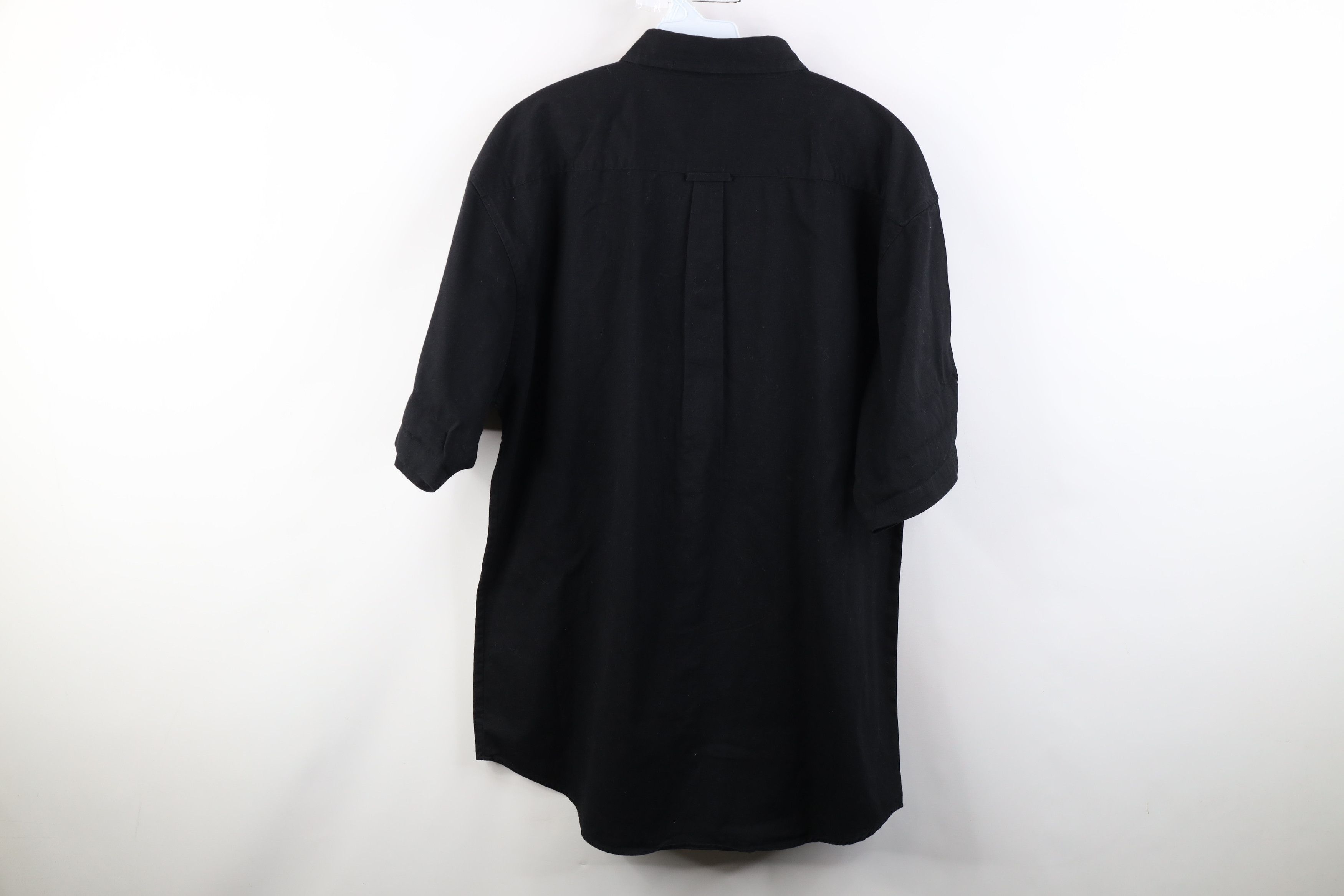 Vintage Vintage 90s Streetwear Cotton Twill Button Down Shirt Black Size US XL / EU 56 / 4 - 11 Thumbnail