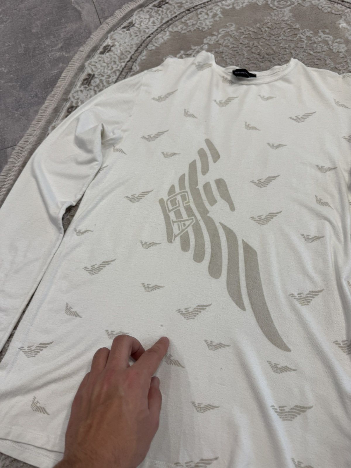 Armani Emporio Armani Monogram Logo Sweatshirt long sleeve Size US M / EU 48-50 / 2 - 3 Thumbnail