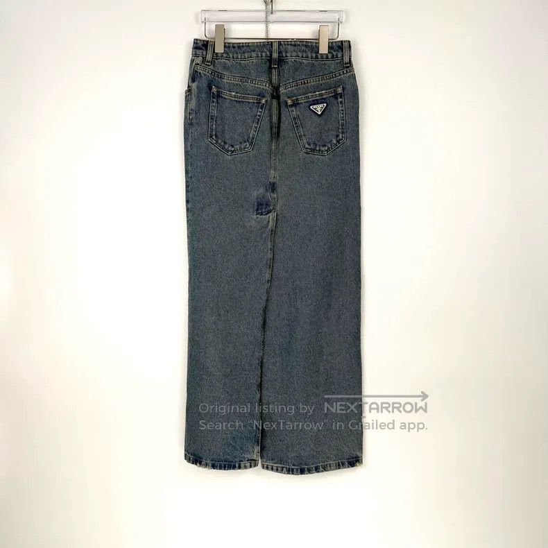 Prada Prada Blue washed denim hip wrap skirt Size 25" / US 0 / IT 36 - 4 Thumbnail
