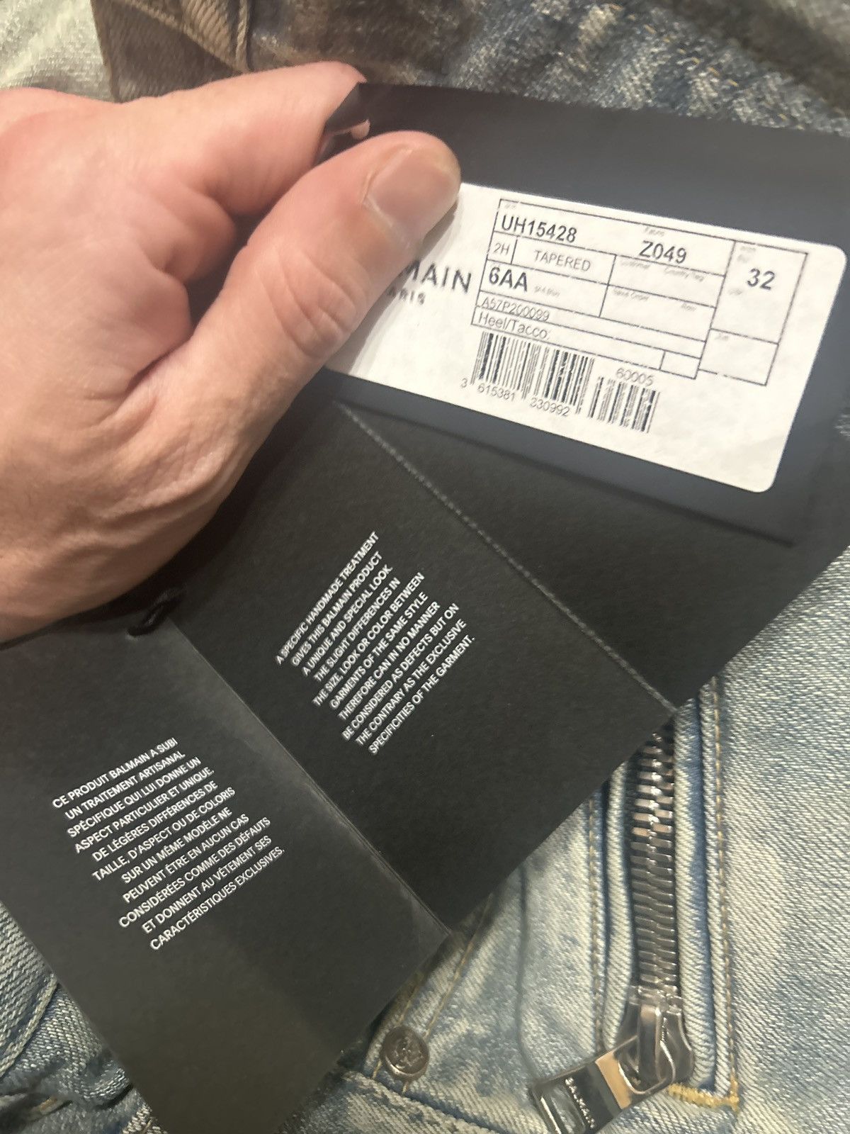 Balmain 📲 Offer ‼️ 2021 w/🏷️ Balmain biker jeans 👖Tapered 32 🤫🔥 Size US 32 / EU 48 - 17 Thumbnail