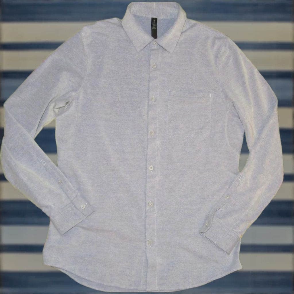 Lululemon LULULEMON Blue Long Sleeve Commission Shirt Medium Mens Size US M / EU 48-50 / 2 - 1 Thumbnail