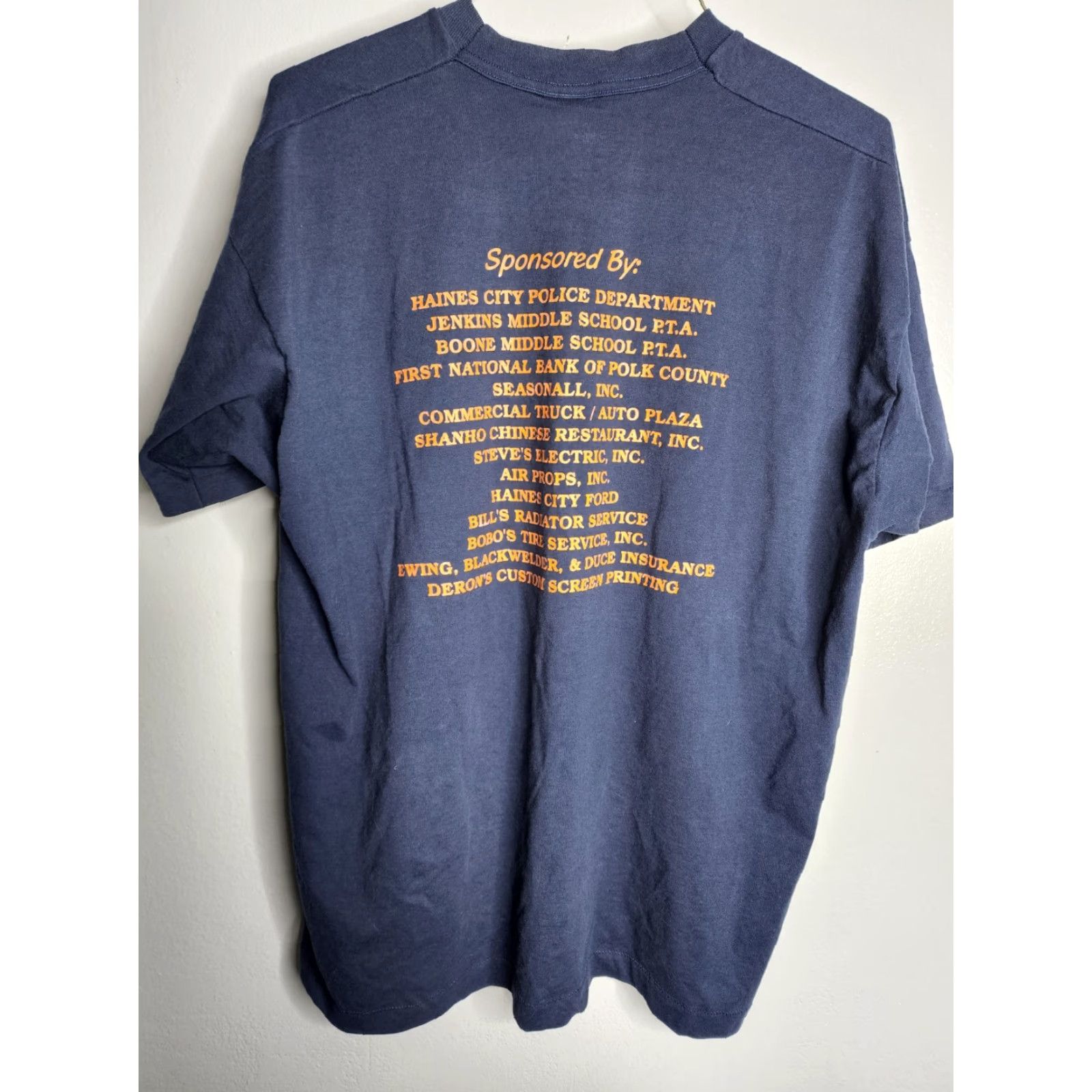 Vintage VINTAGE Screen Stars T-Shirt Mens 2XL Blue Crew Neck Short Sleeve Law Enforcement Consequences of Crime 80s Graphic Print Cotton Blend Blue Size US XXL / EU 58 / 5 - 3 Thumbnail