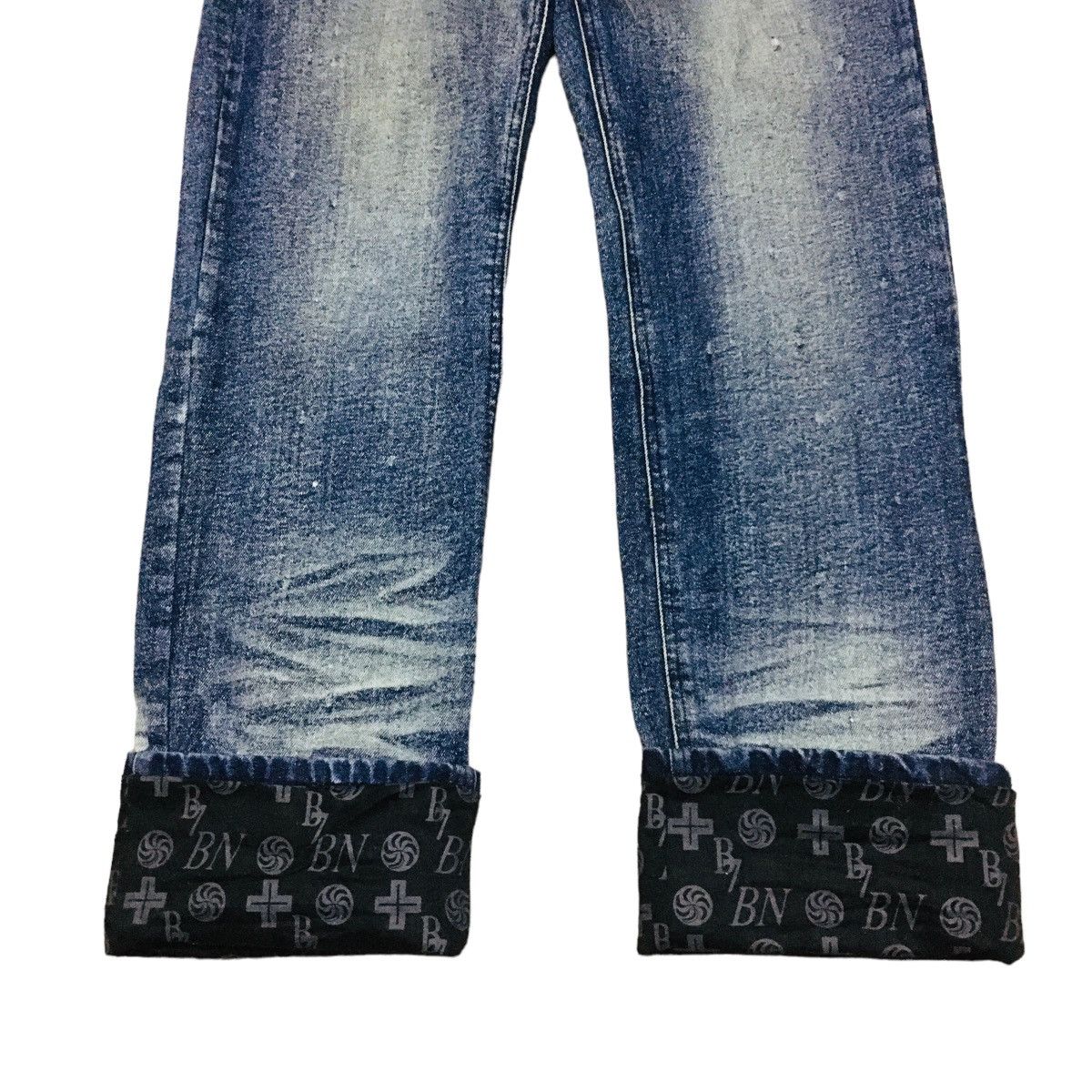If Six Was Nine × Japanese Brand Rare Design Vintage Banana Seven Distressed Jeans 1990s Size US 33 - 7 Thumbnail