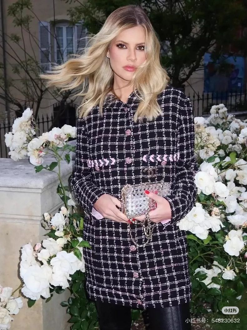 Chanel Chanel 24S spring and summer black pink plaid embroidered Size XS / US 0-2 / IT 36-38 - 9 Thumbnail