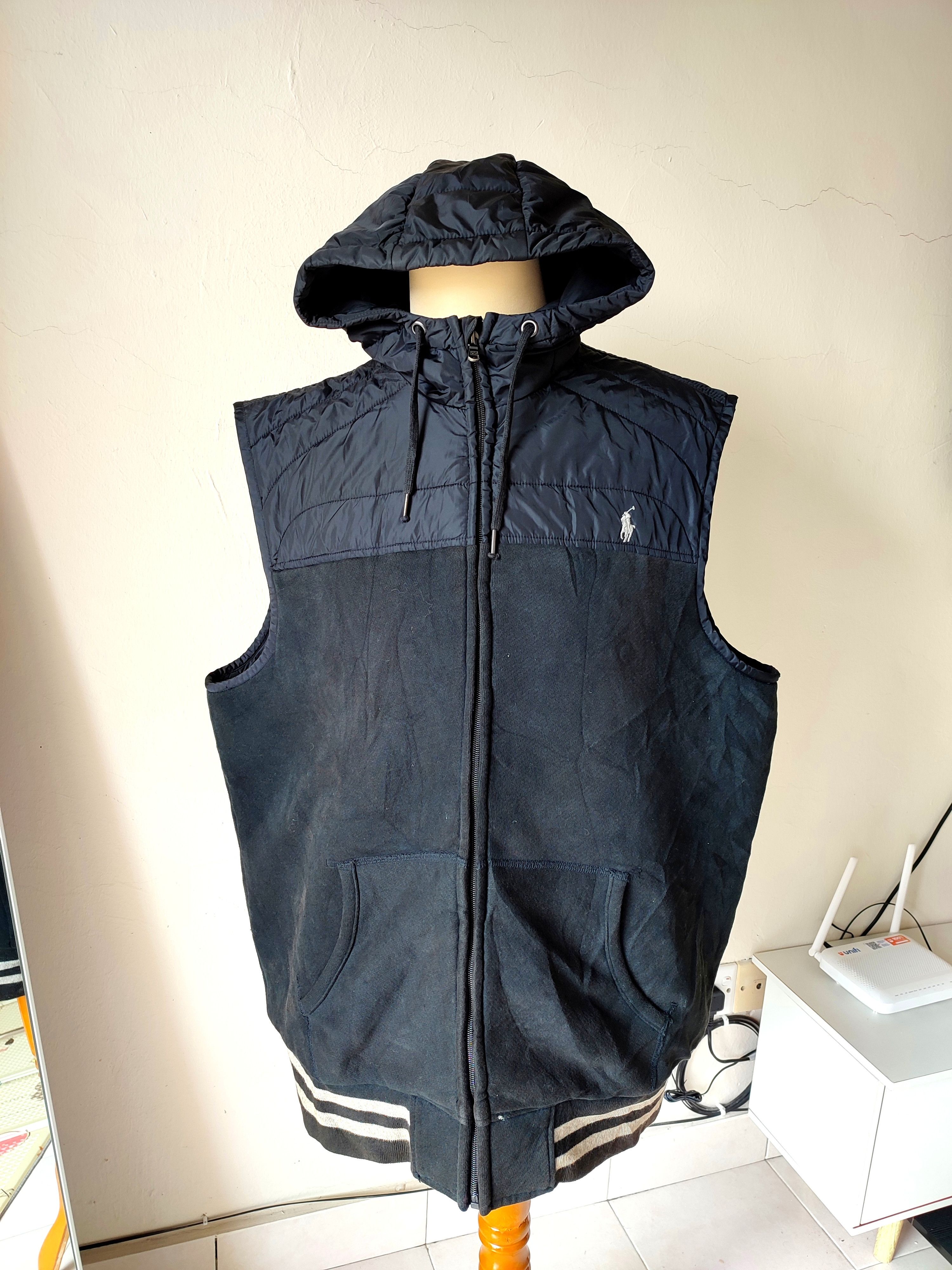 Polo Ralph Lauren Vintage Polo Ralph Lauren Sleeveless Jacket Hooded Size US XL / EU 56 / 4 - 2 Thumbnail