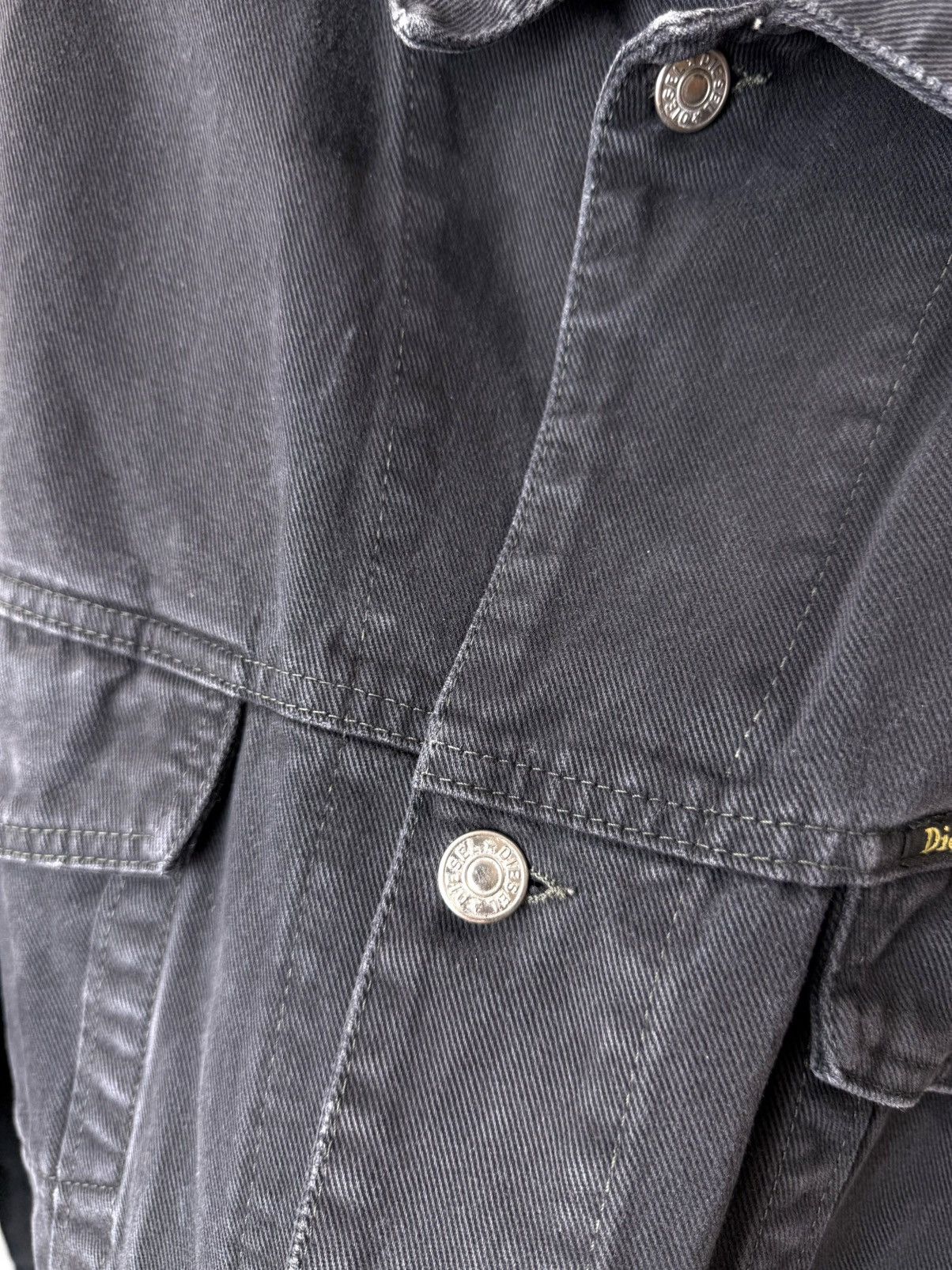 Diesel 💥Rare! Vintage Diesel Denim Jacket Archive Leather Patch Size US XXL / EU 58 / 5 - 9 Thumbnail
