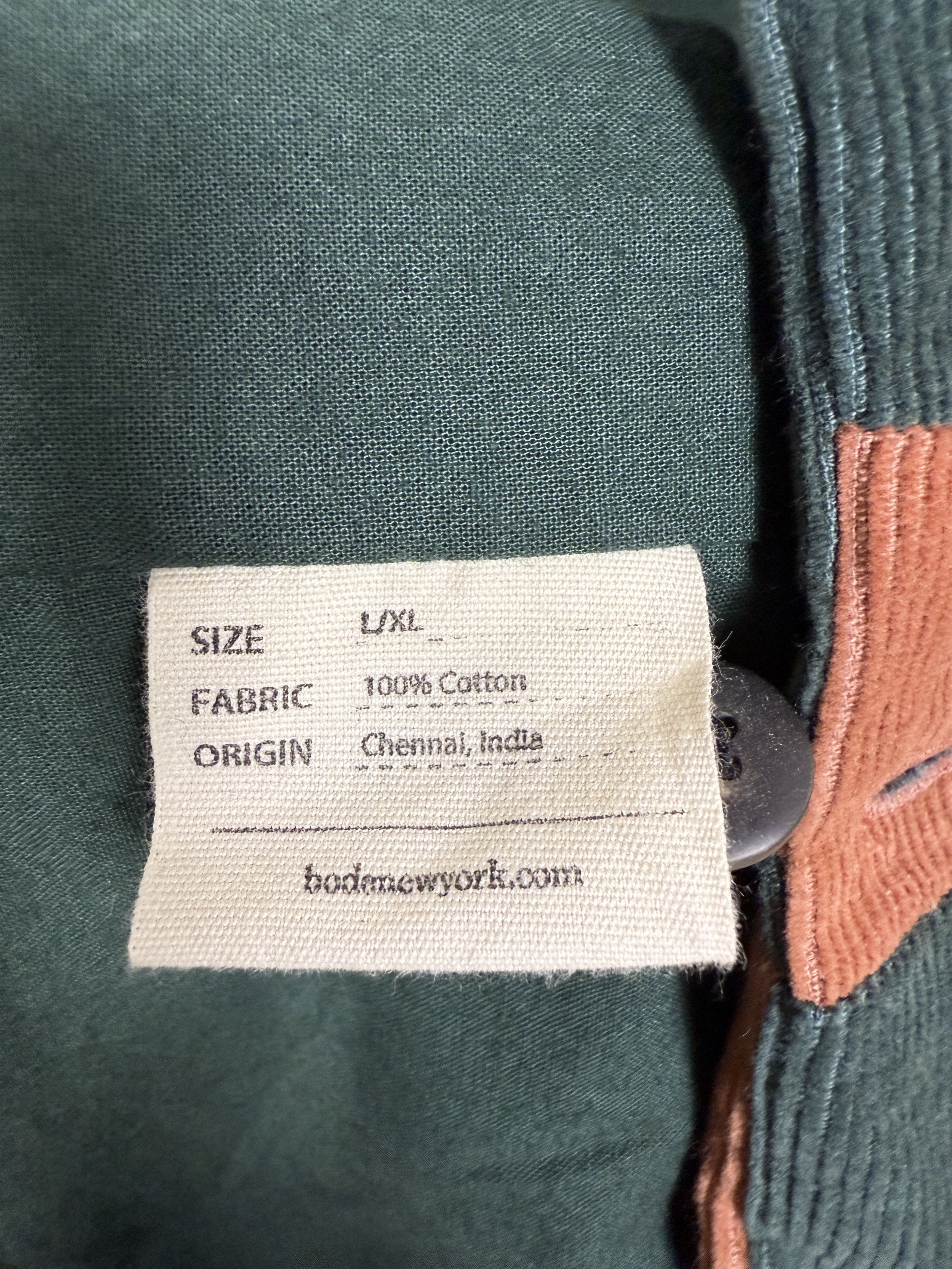 Bode $1600 Bode Corduroy Four Patch Overshirt Size US L / EU 52-54 / 3 - 6 Thumbnail