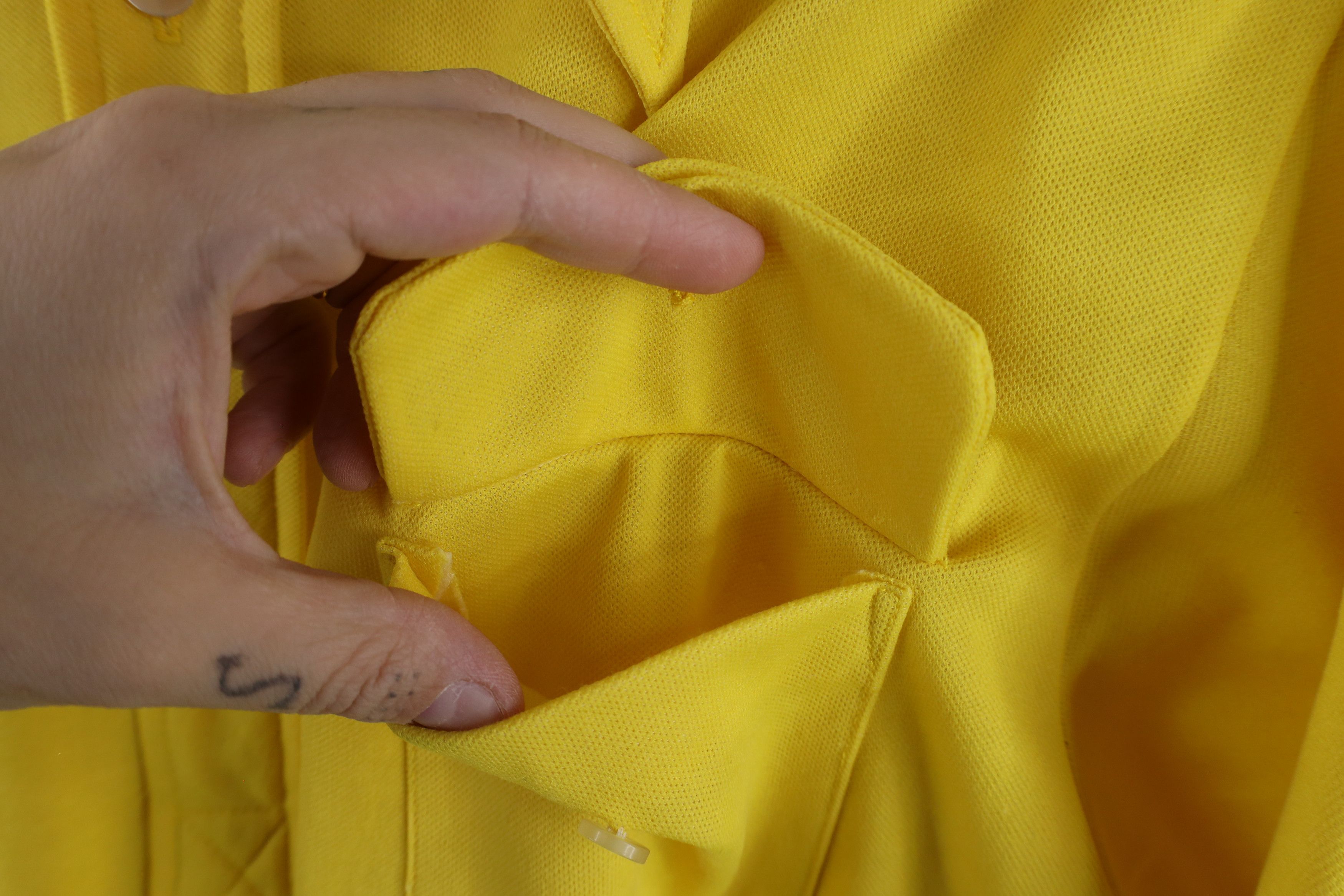 Vintage Vintage 60s 70s Streetwear Collared Pocket Polo Yellow USA Size US L / EU 52-54 / 3 - 8 Thumbnail