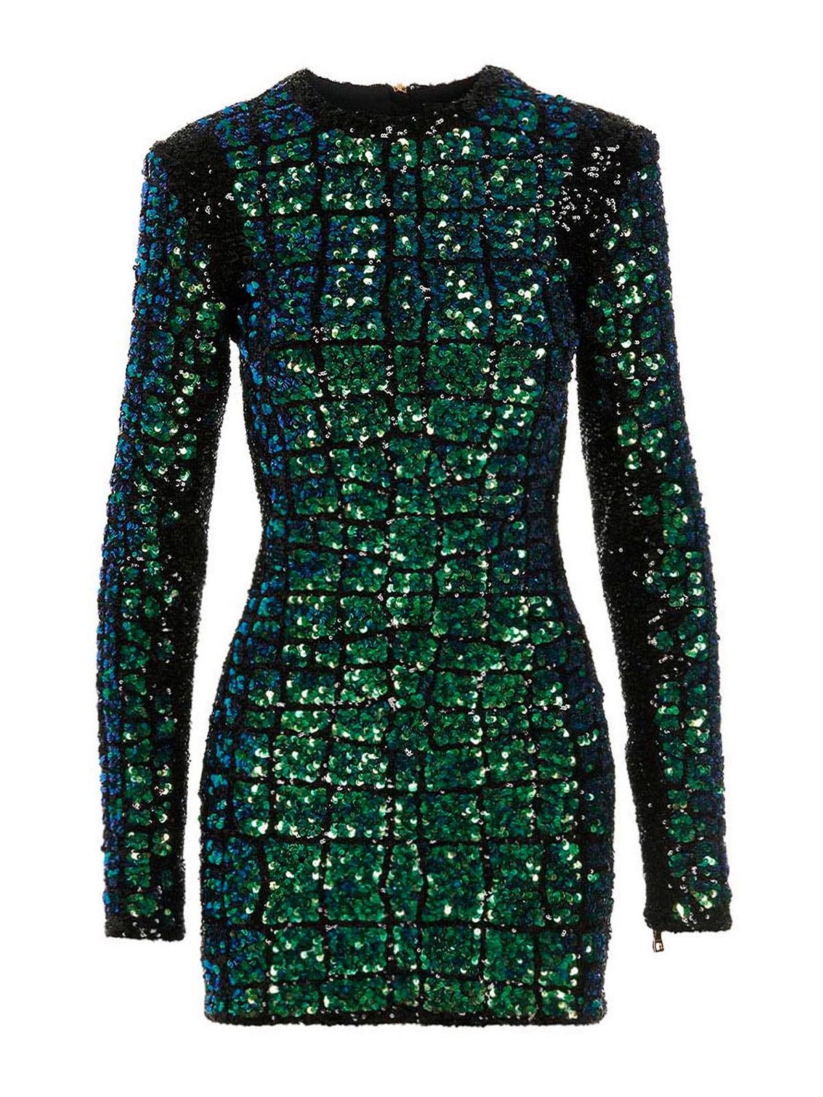 Balmain o1y0525 Mini Dress in Green Size M / US 6-8 / IT 42-44 - 1 Thumbnail