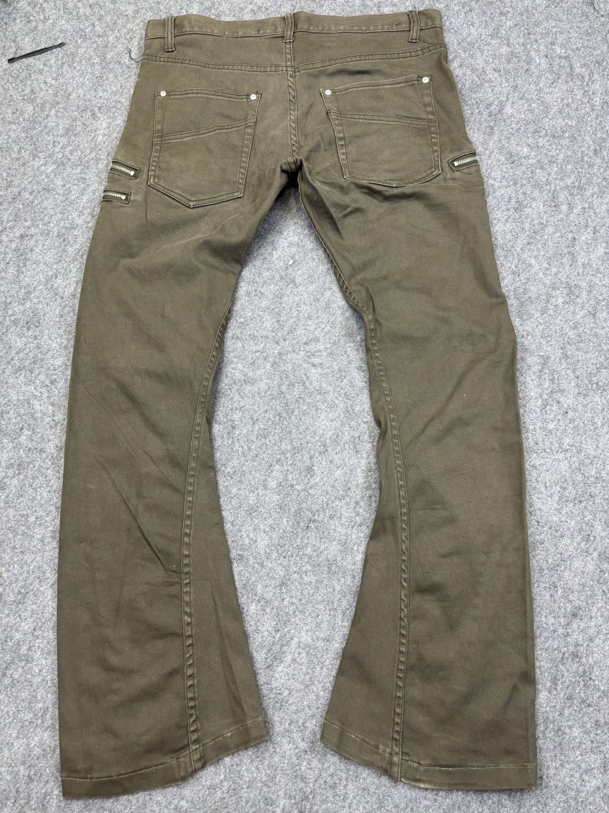 Japanese Brand 💥Curved SuperFlare 💥Bike Star Zipper Style Pant F895 Size US 35 - 16 Thumbnail