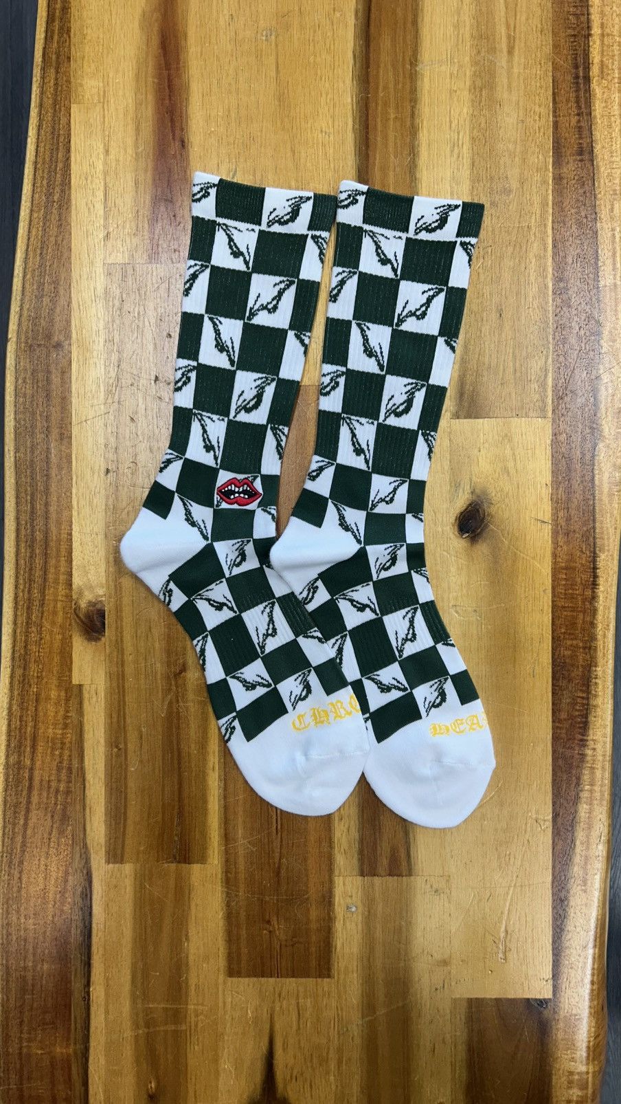 Chrome Hearts x Matty Boy 99 Eyes Flame Logo Socks Black